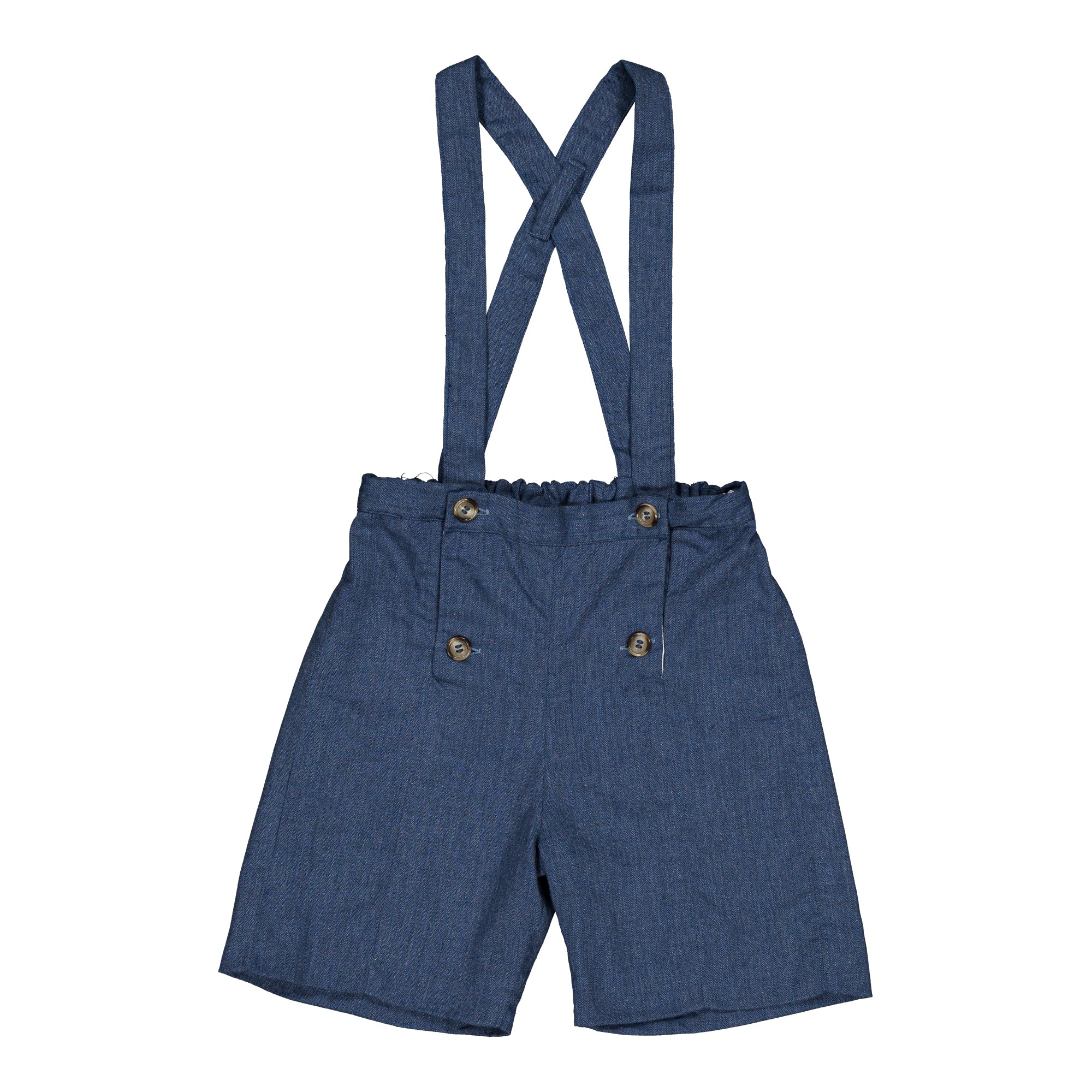 Silène, boy dungarees, in Blue denim light herringbone