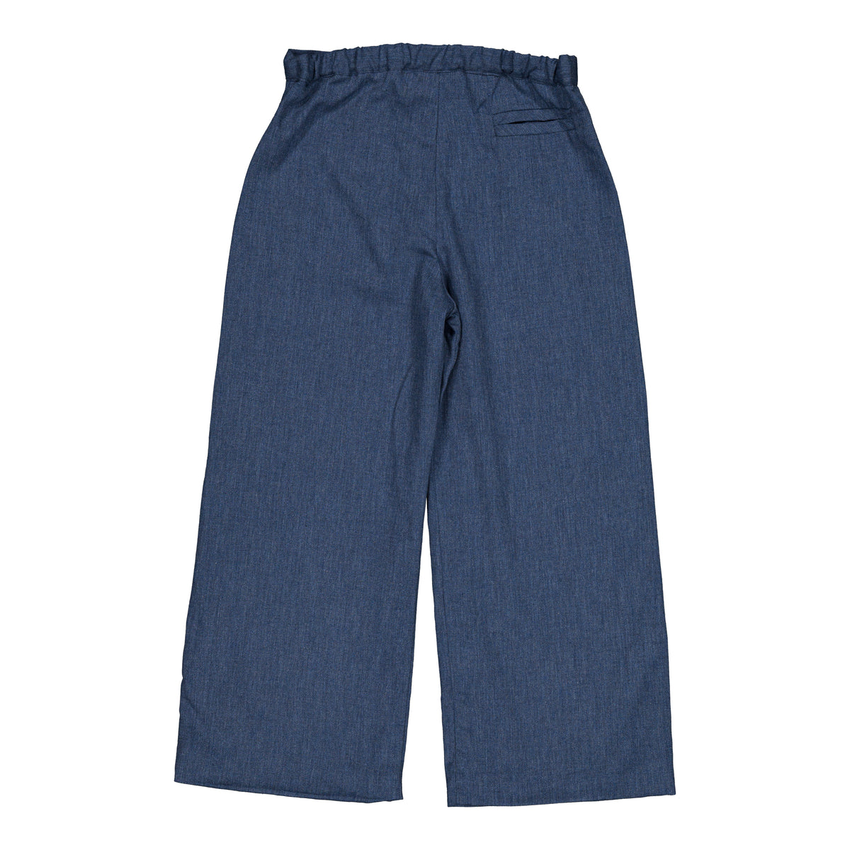 Camilla, girl pants, in Blue denim light herringbone