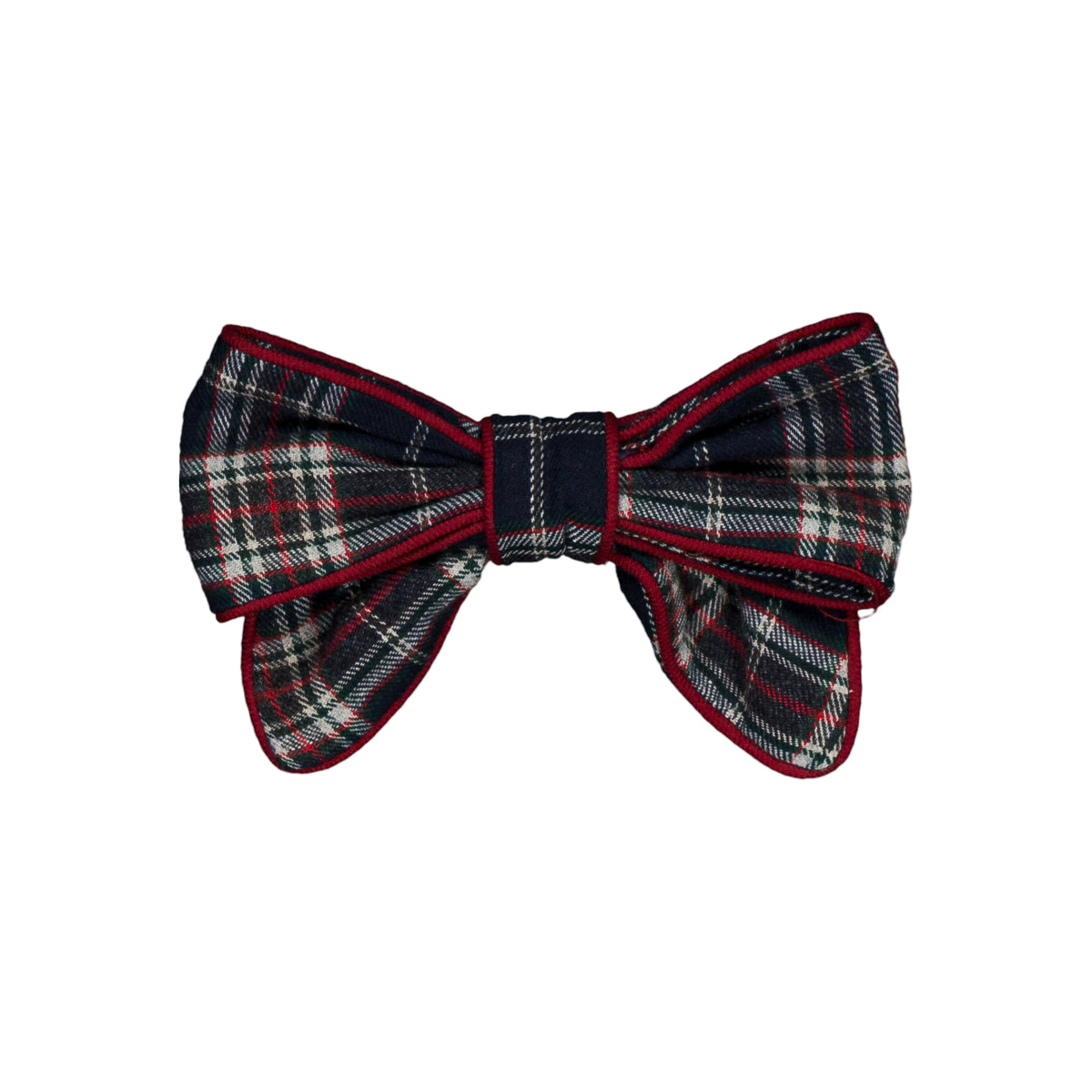 Bonnie-P, hair clip, in navy blue and red burgundy tartan