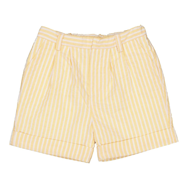 Adam, boy short with rolled up bottom, in Yellow and white seersucker stripes