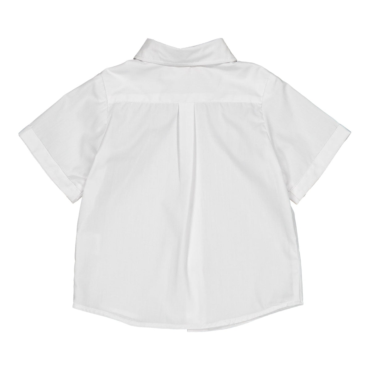 Arthur, boy shirt, in White poplin