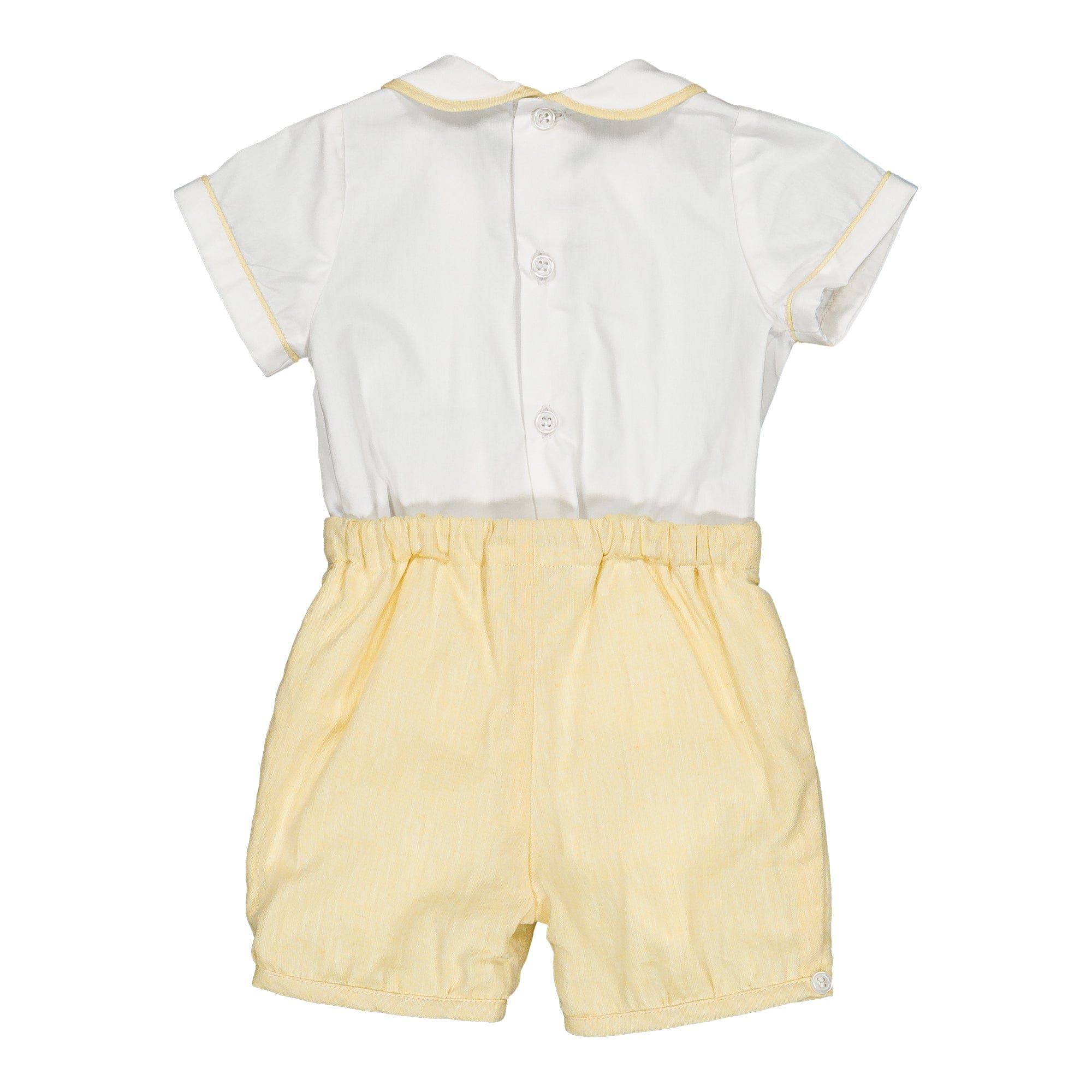Barnabé, ensemble pour bébé garçon, en coton-lin jaune