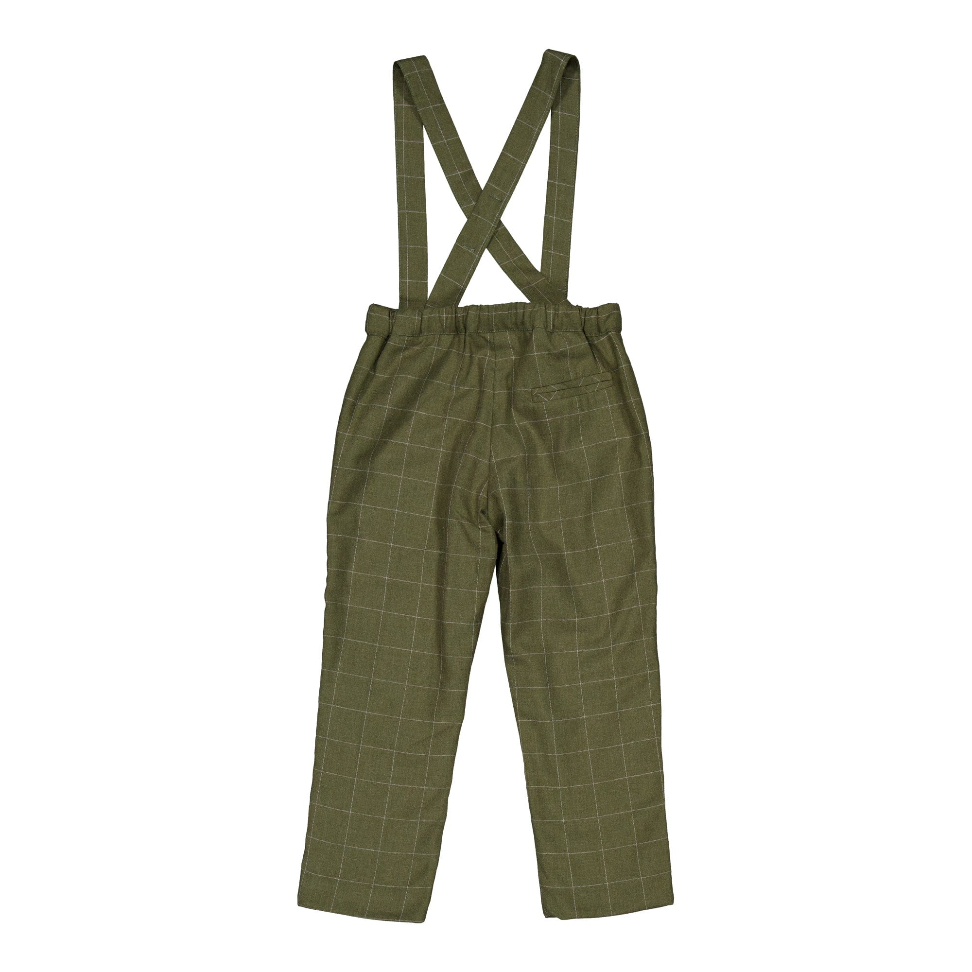 Bertrand, pantalon garçon à carreaux kaki