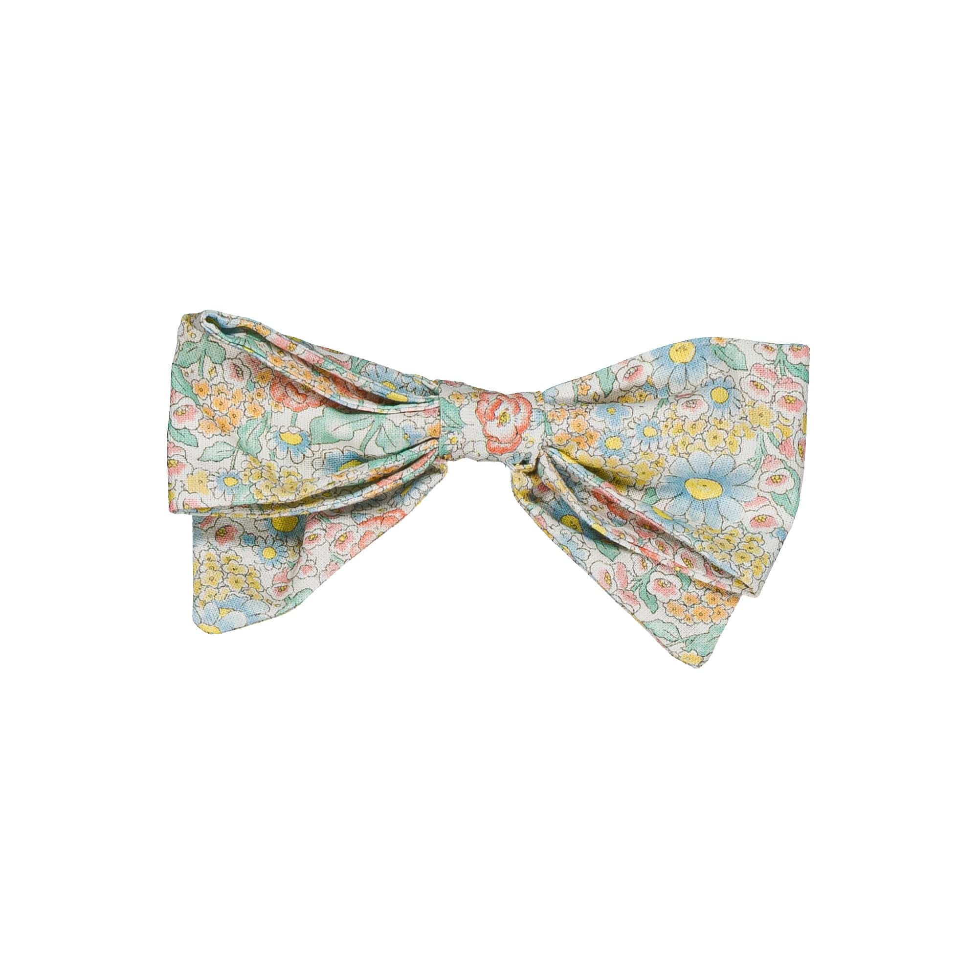 Bonnie, hair clip, in Coral yellow floral print