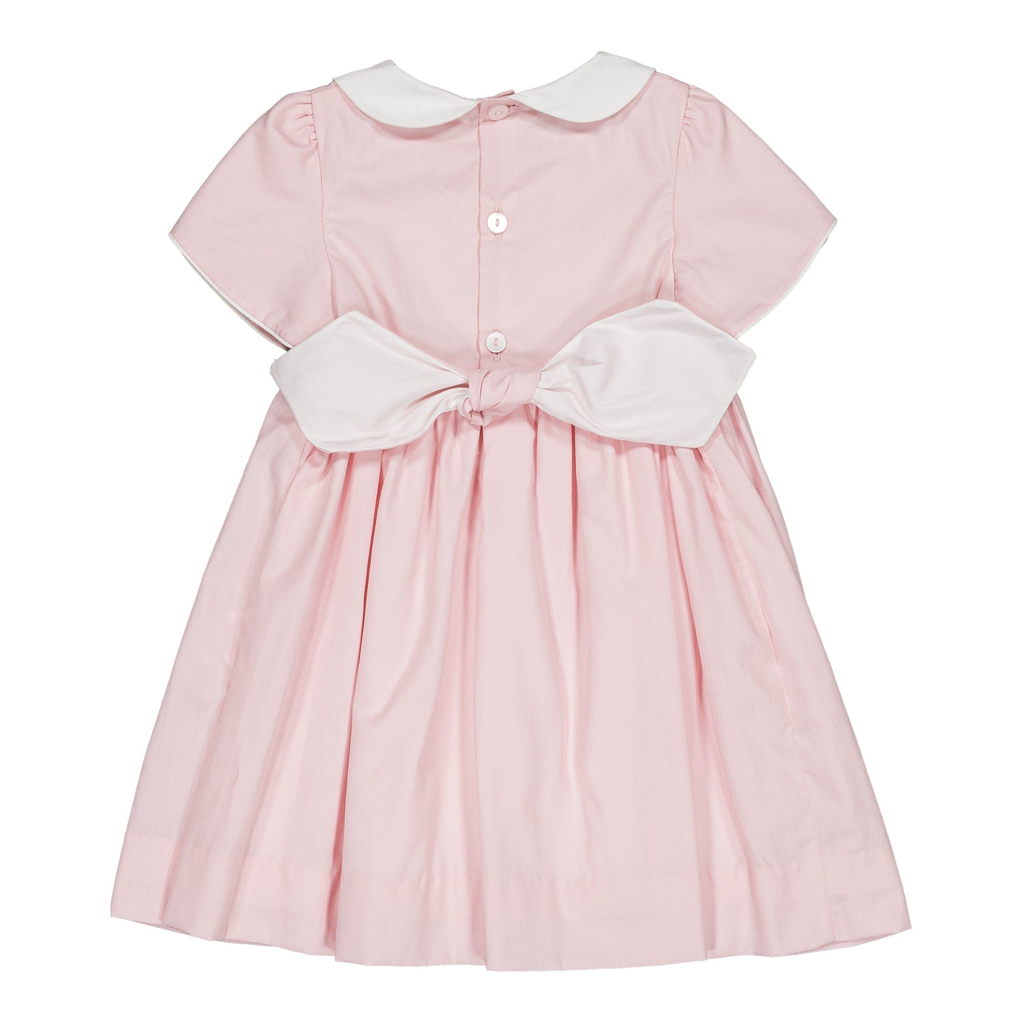 Clémence, smocked dress, in Fairy Tale pink Poplin