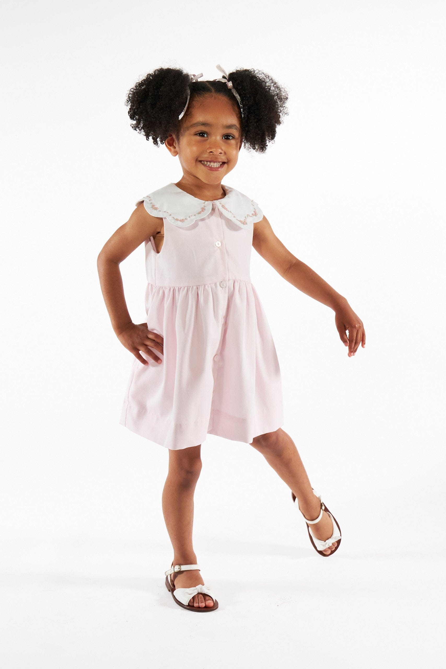 Colette, dress, in Pink piqué