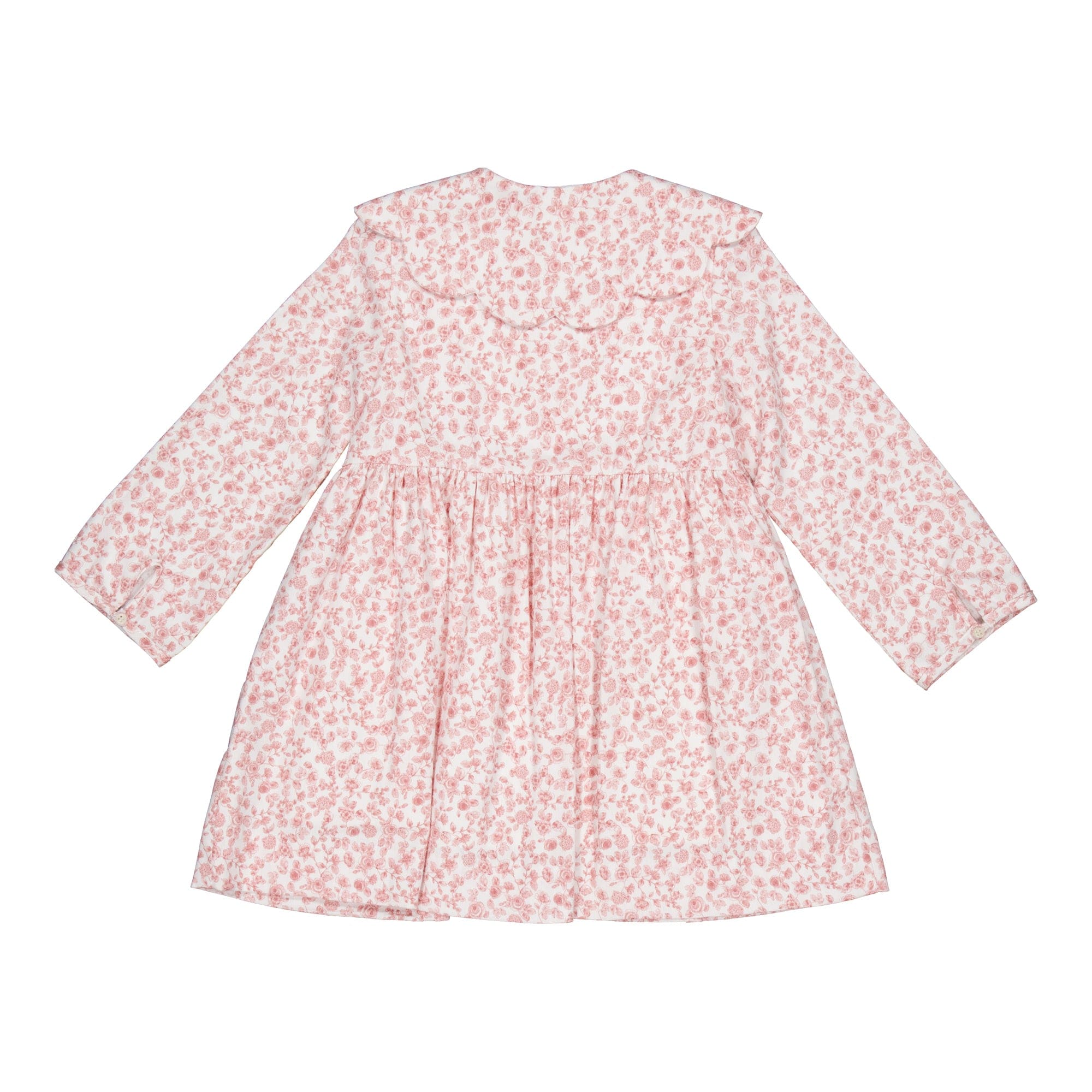 Colette, robe imprimé vieux rose