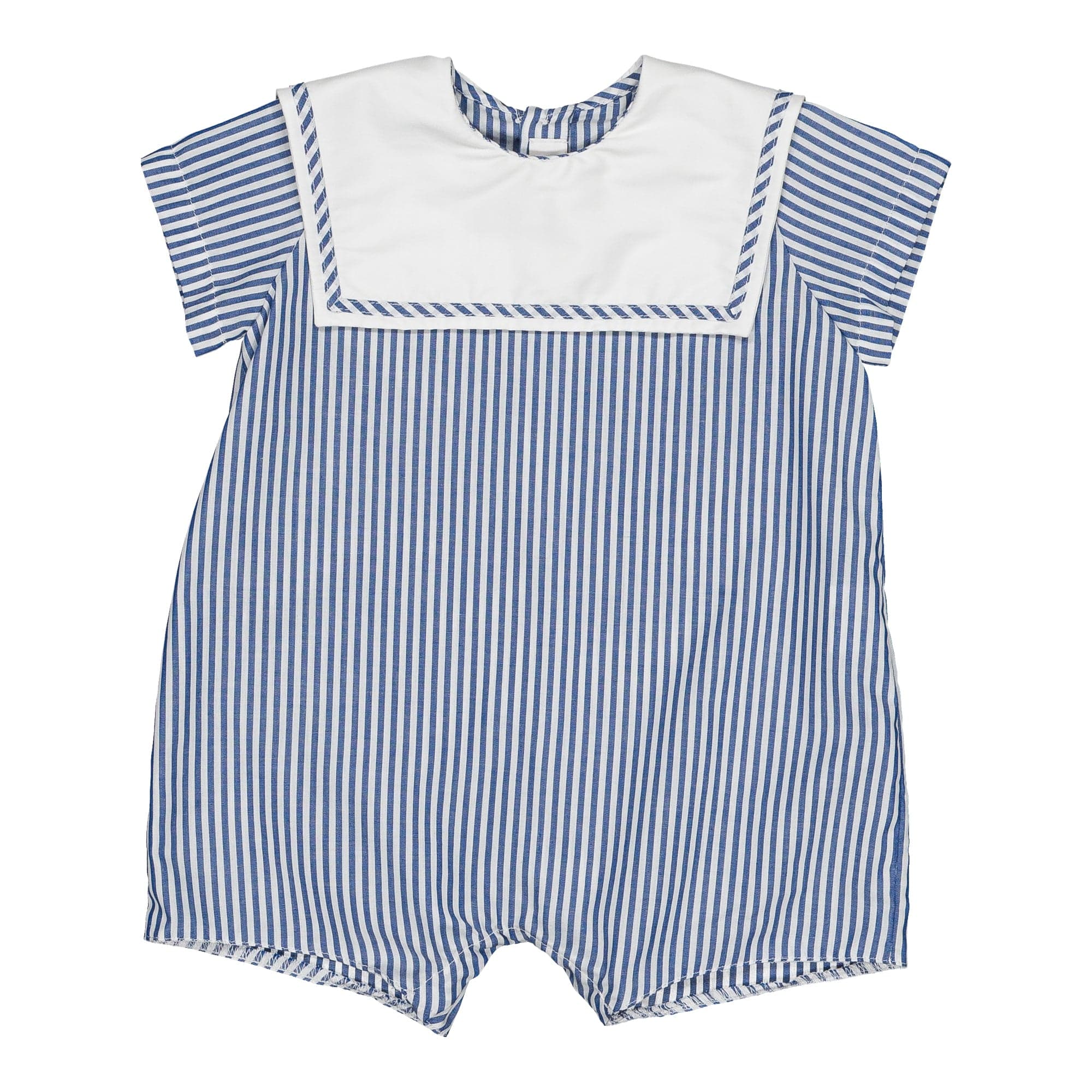 Constantin, barboteuse garçon, à rayures bleu marine
