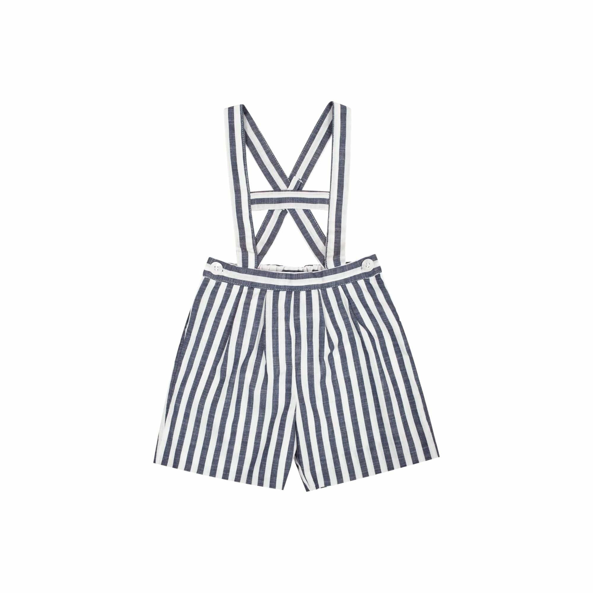 Elias, salopette grandes rayures marines