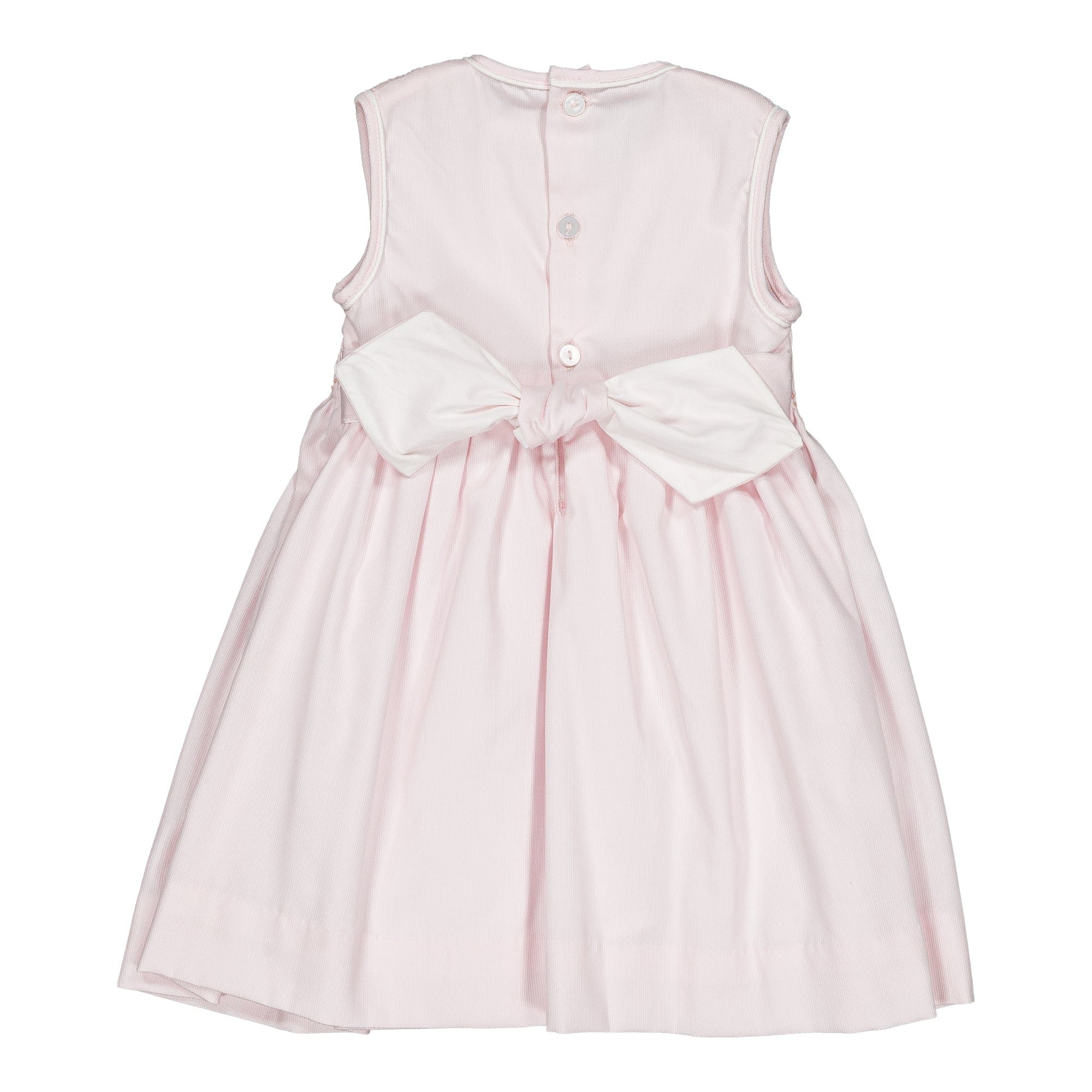 Emma, smocked dress, in Pink piqué