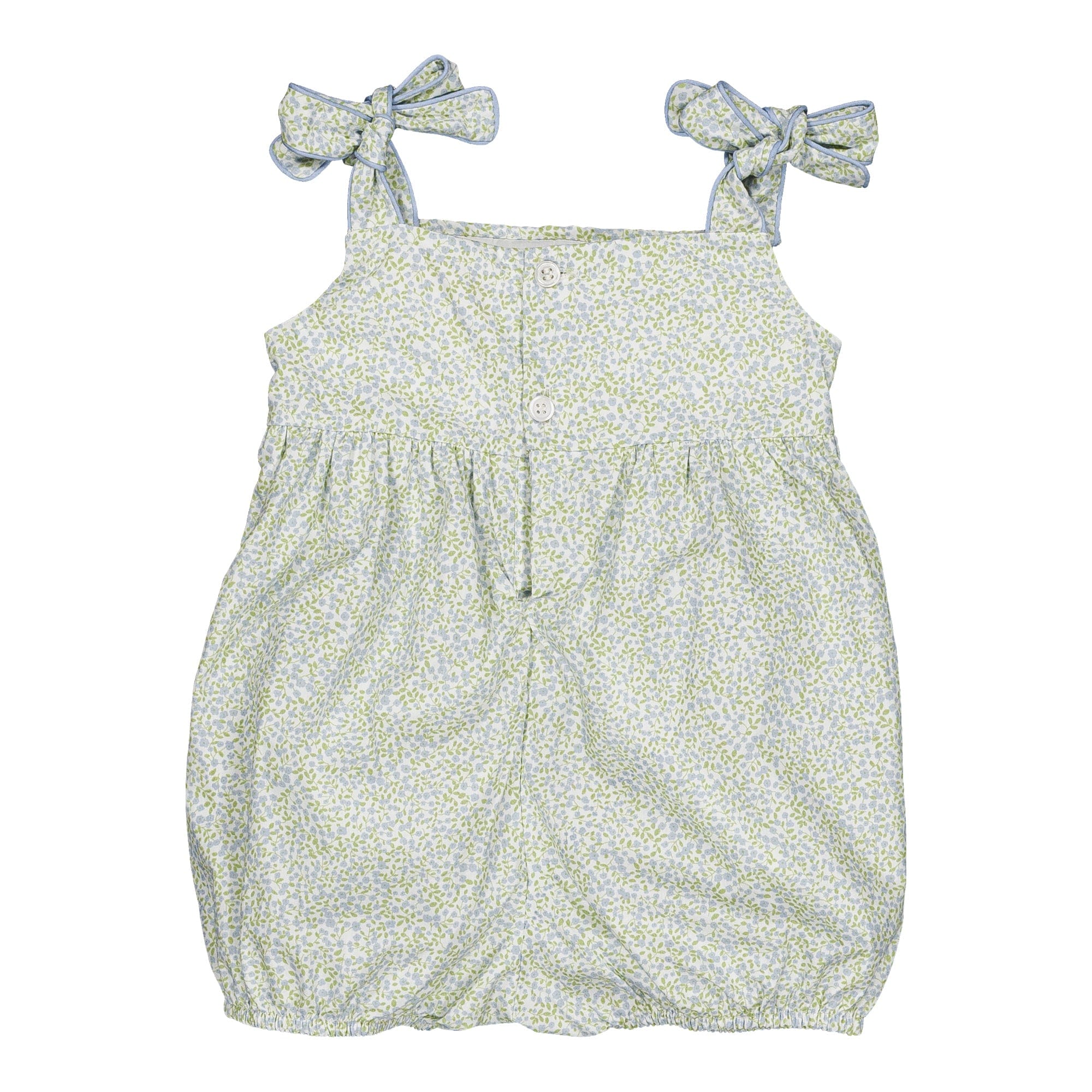 Francine, barboteuse smockée pour fille, imprimé Little Blue