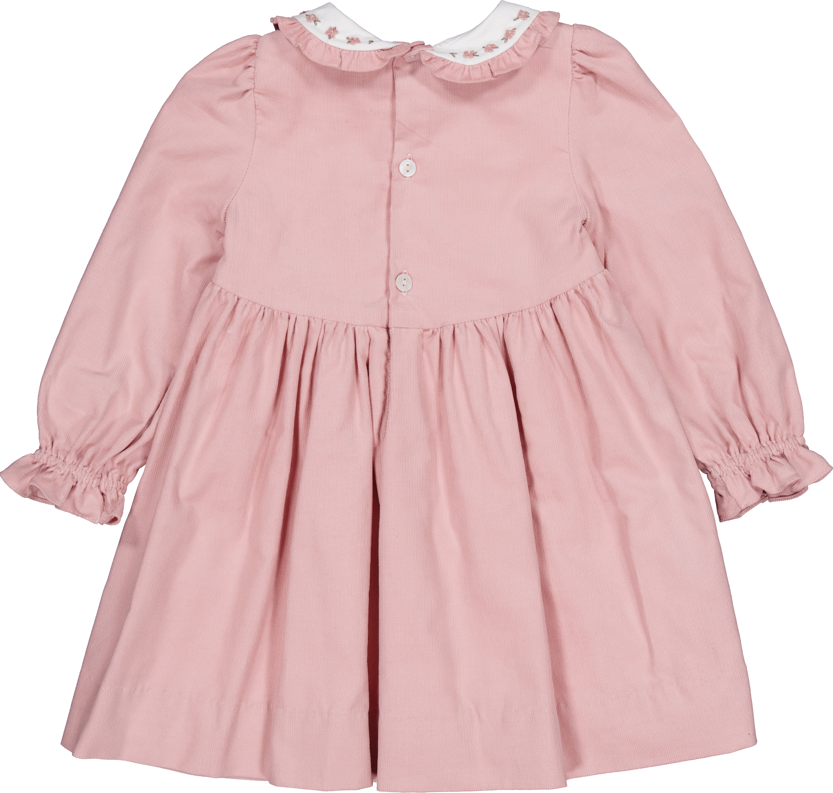 Gaïa, robe en velours côtelé rose