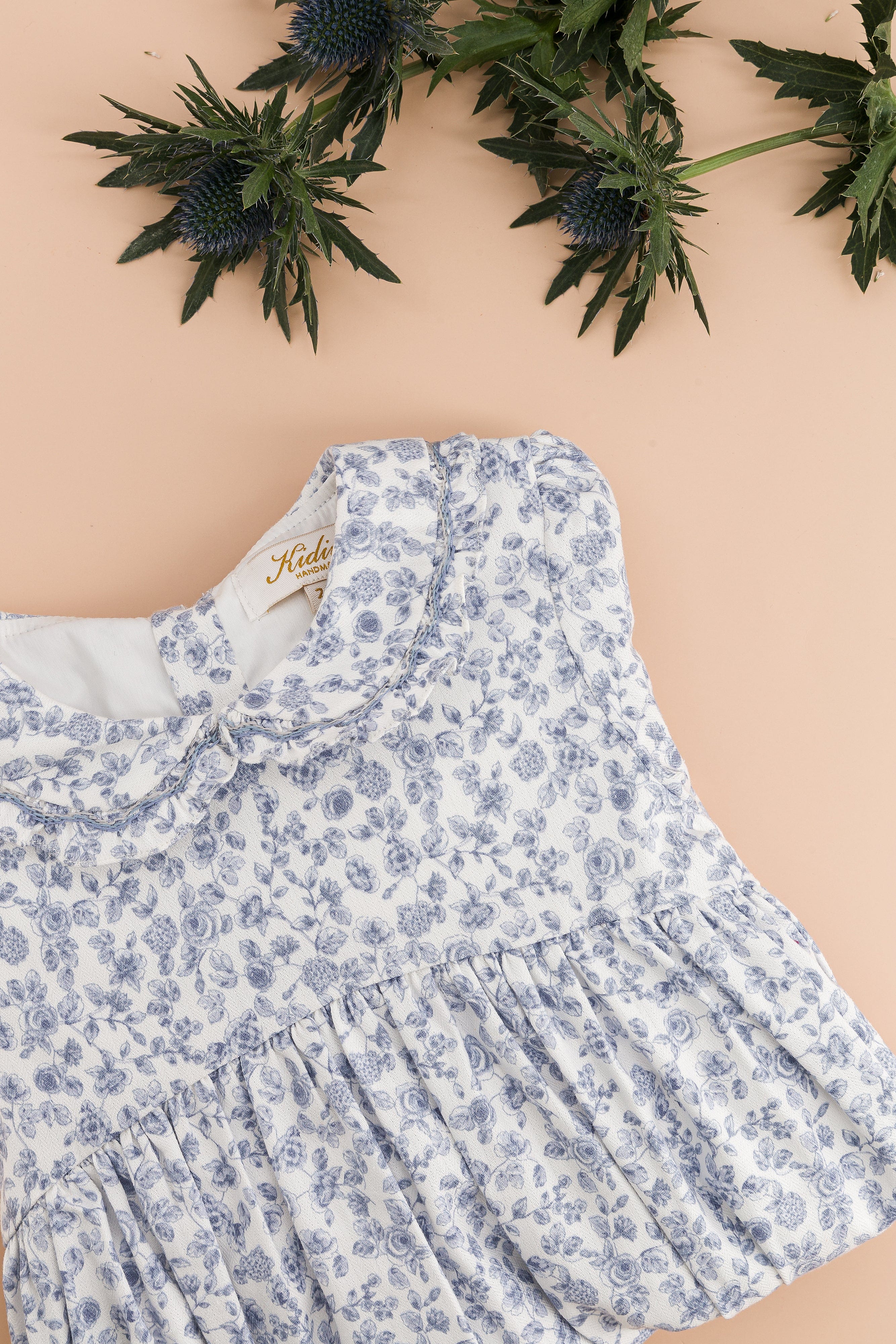 Gaïa, robe imprimé Blue Garden