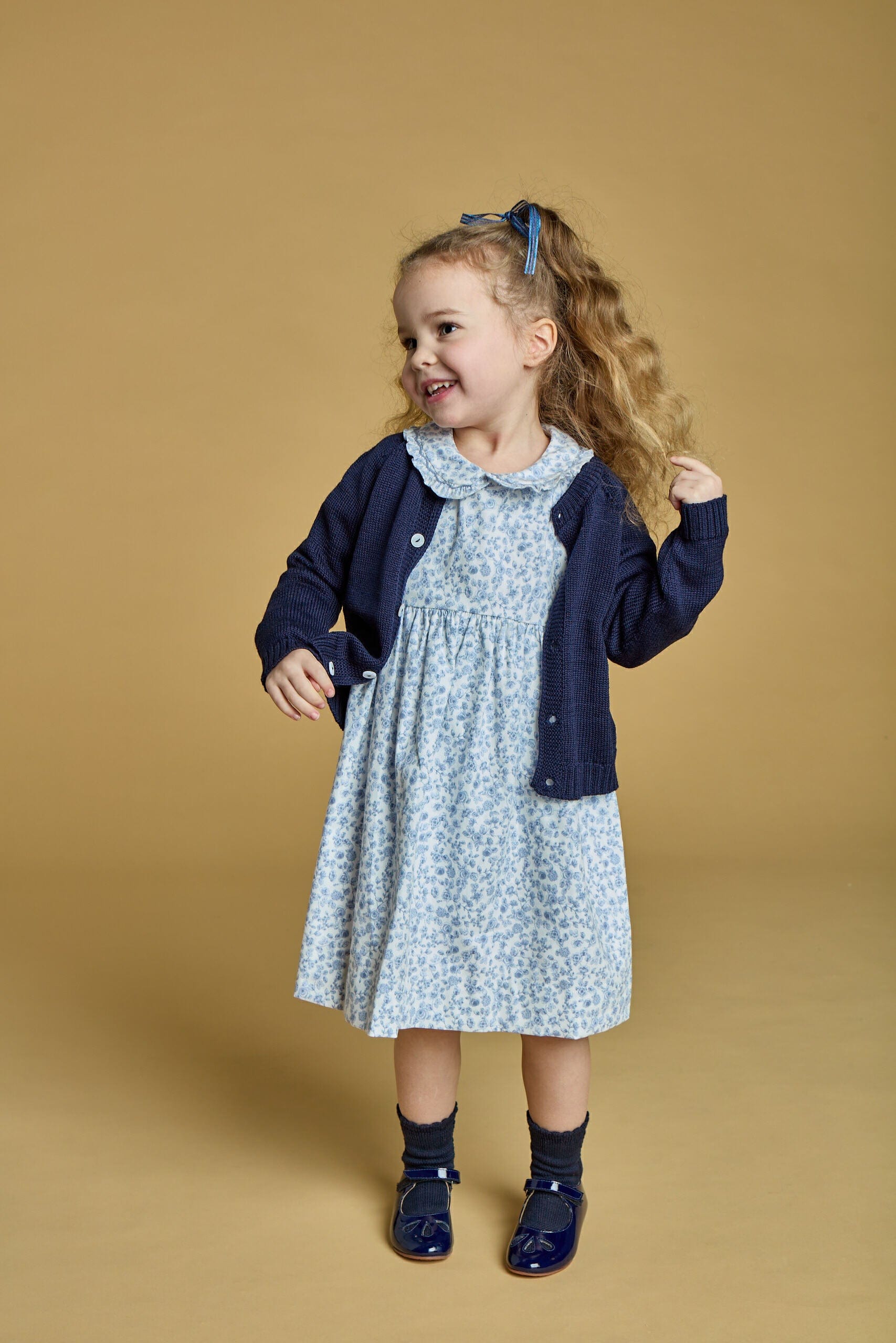 Gaïa, robe imprimé Blue Garden