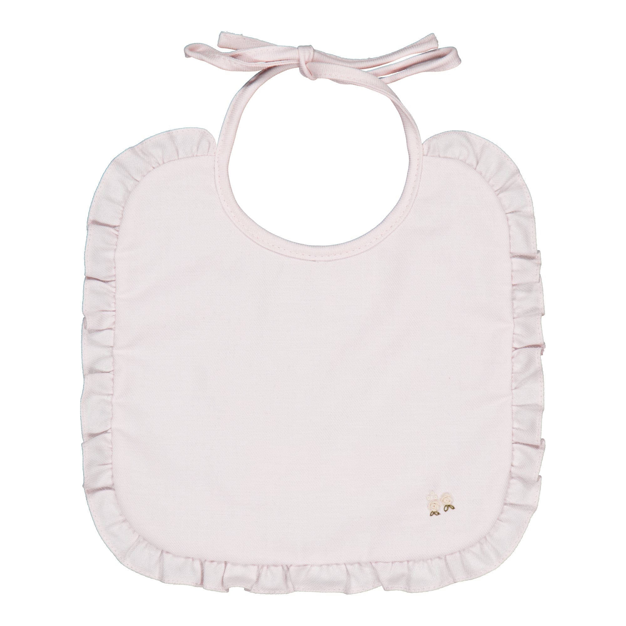Lala, bavoir entwill de coton rose pâle