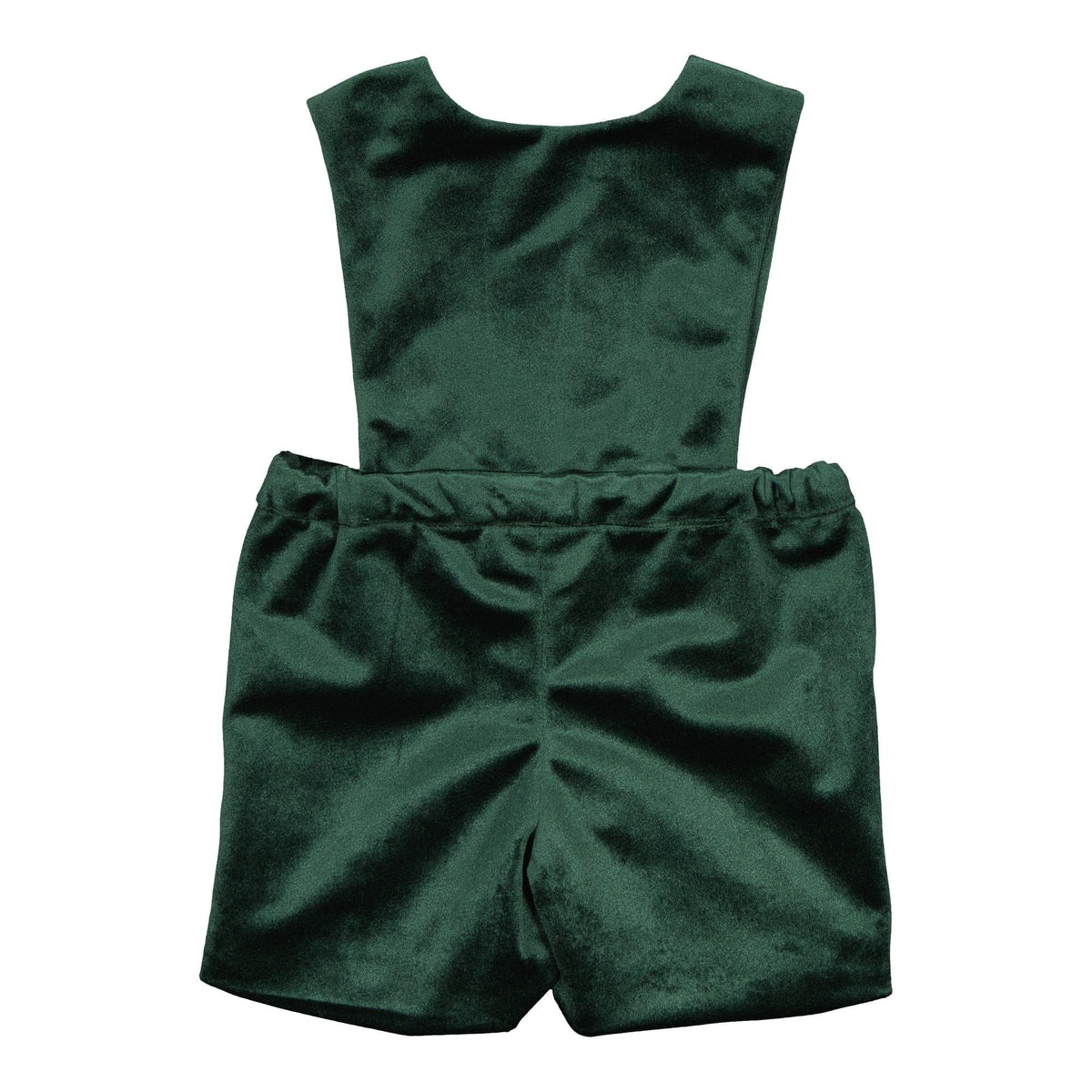 Léonard, barboteuse en velours vert émeraude