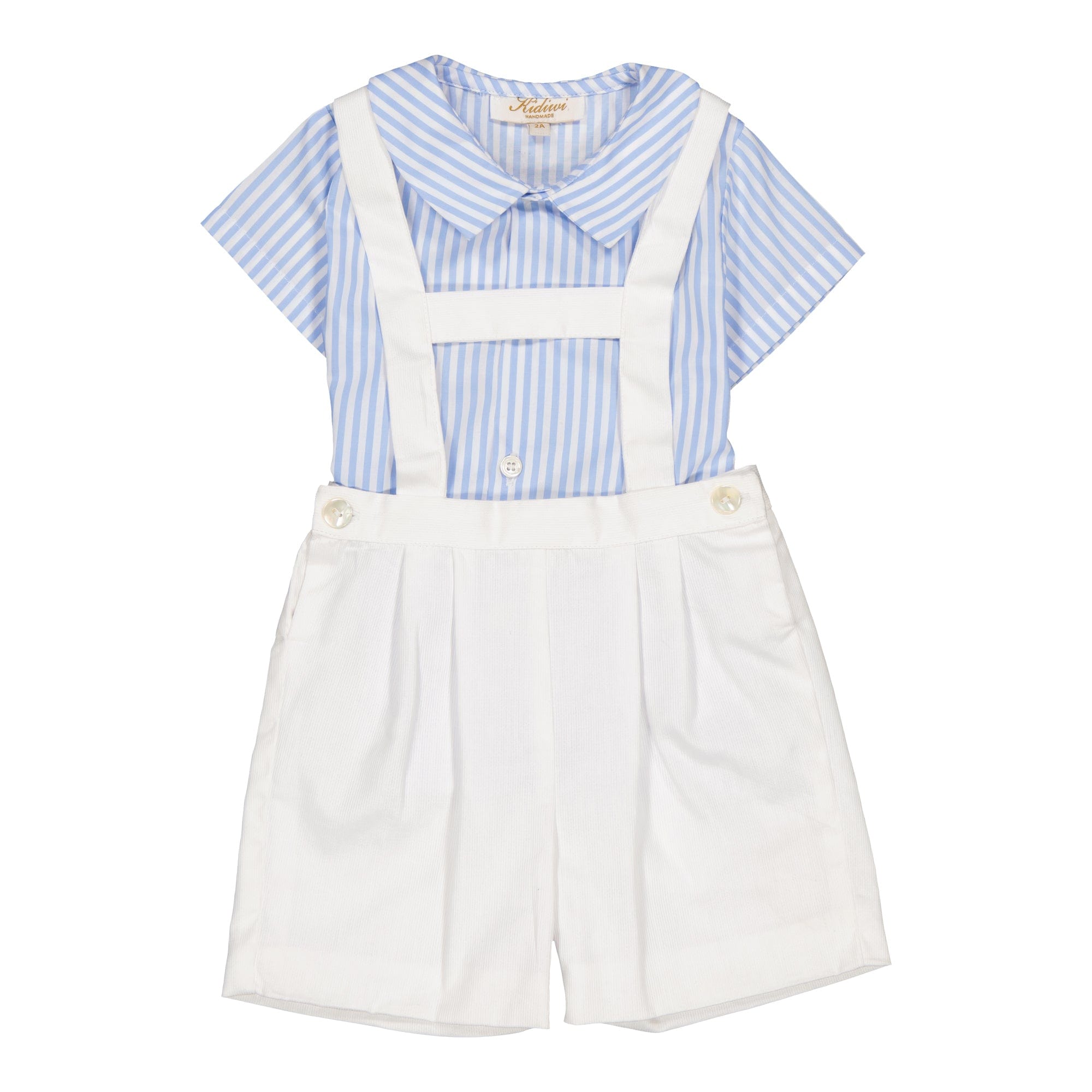 Lucien, chemise à rayures bleu ciel 3mm