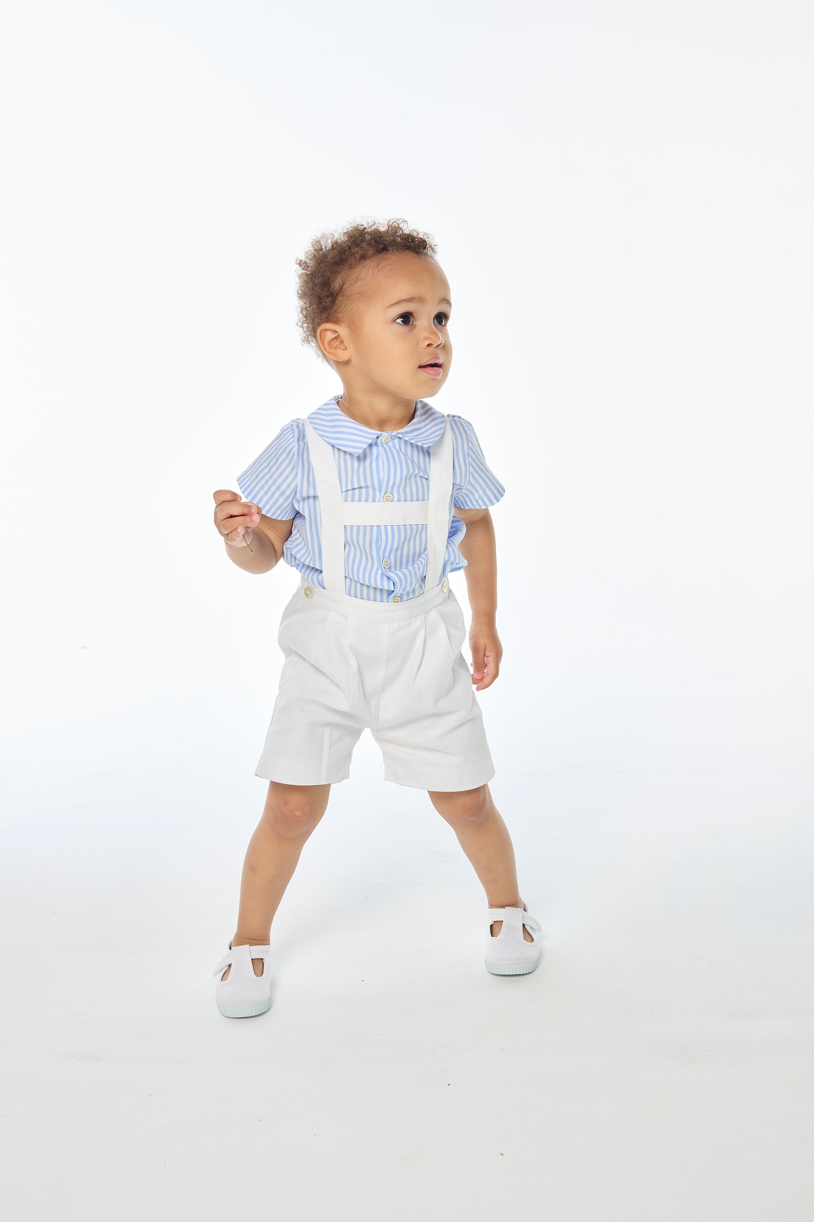 Lucien, chemise à rayures bleu ciel 3mm