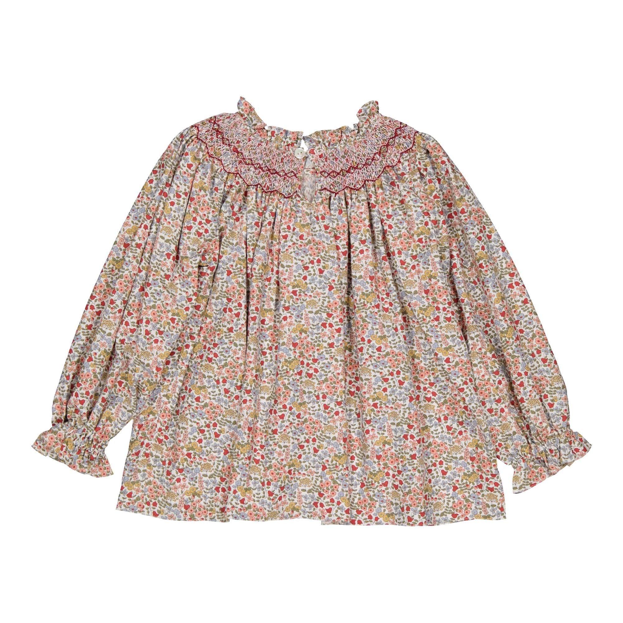 Maëline, Blouse imprimé hivernale multicolore