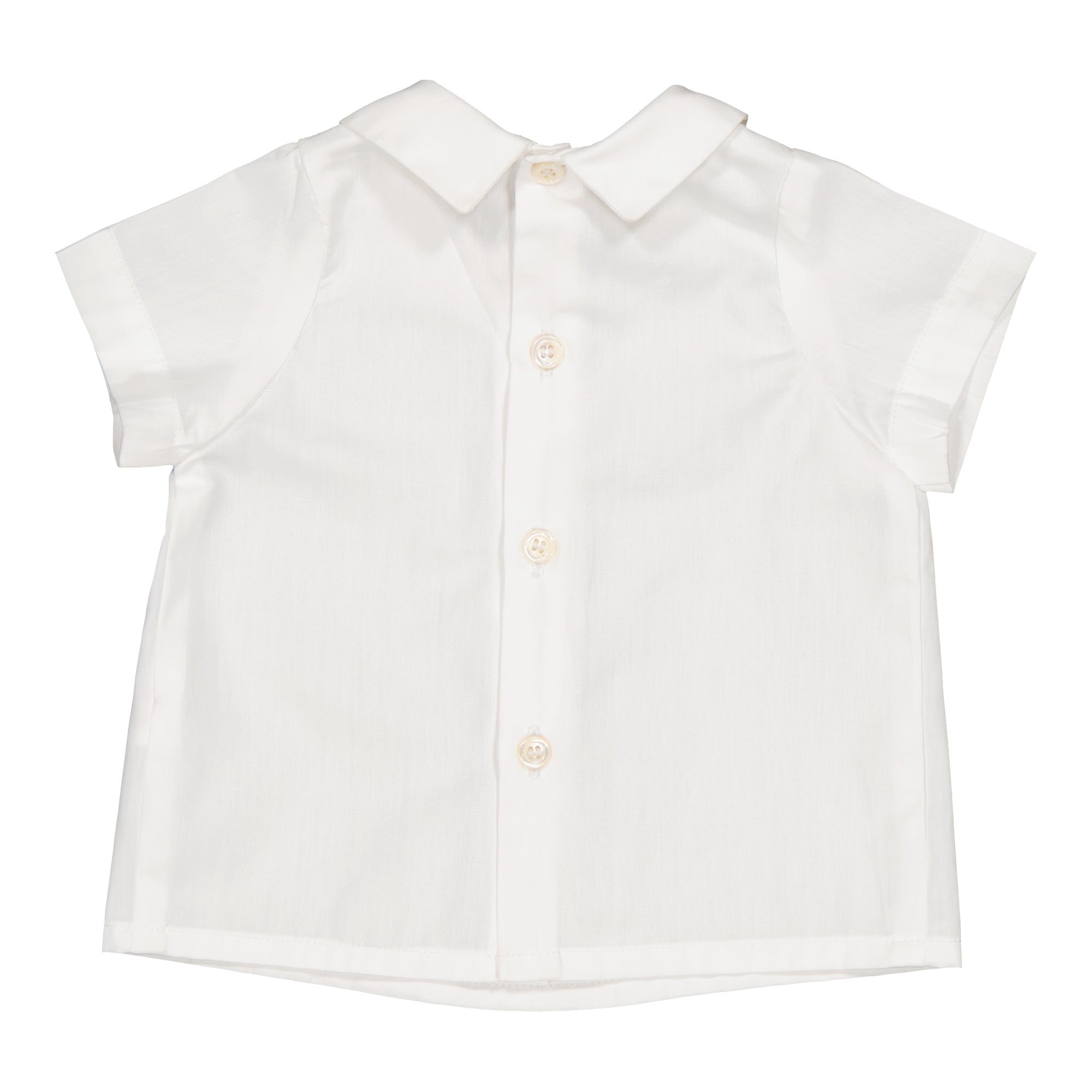 Maurice, blouse brodée en popeline blanche