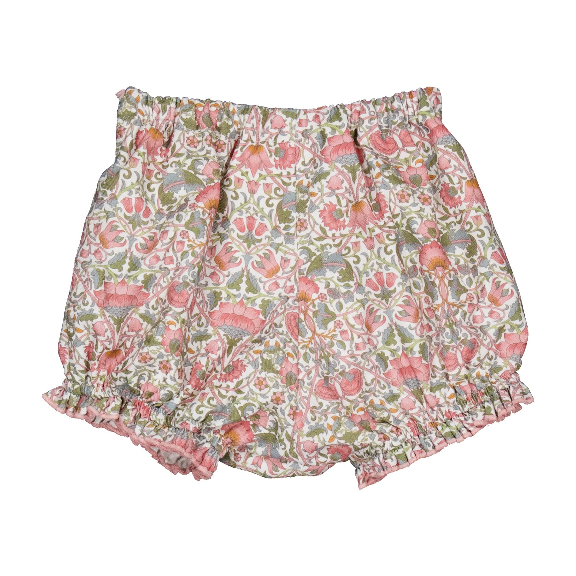 Myrtille, bloomer smocké imprimé baroque rose
