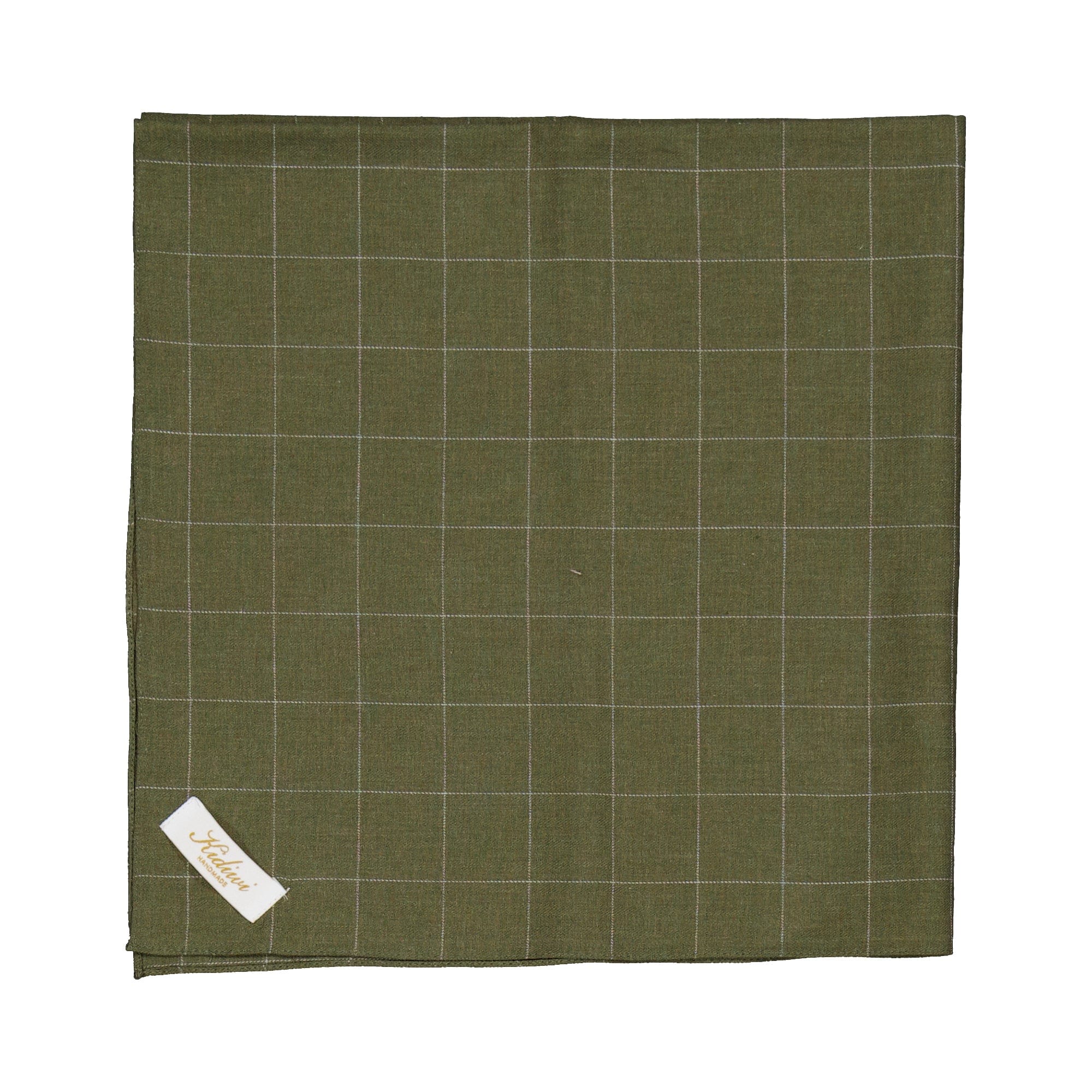 Nigelle XL, carré 60x60cm, à carreaux kaki
