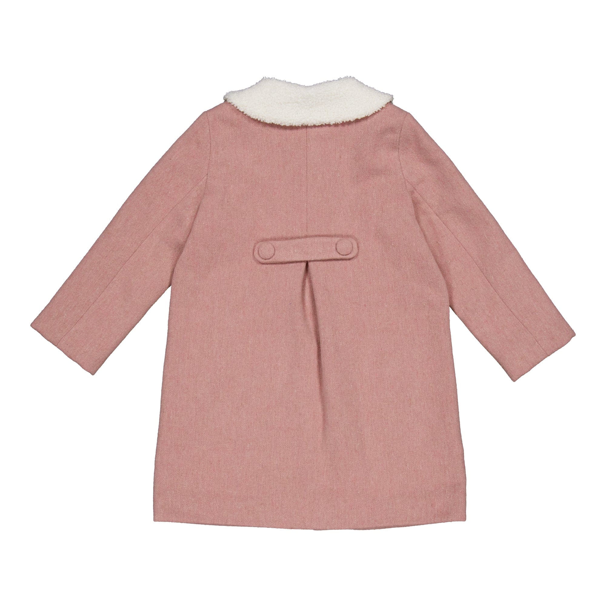 Sofia, manteau en laine rose