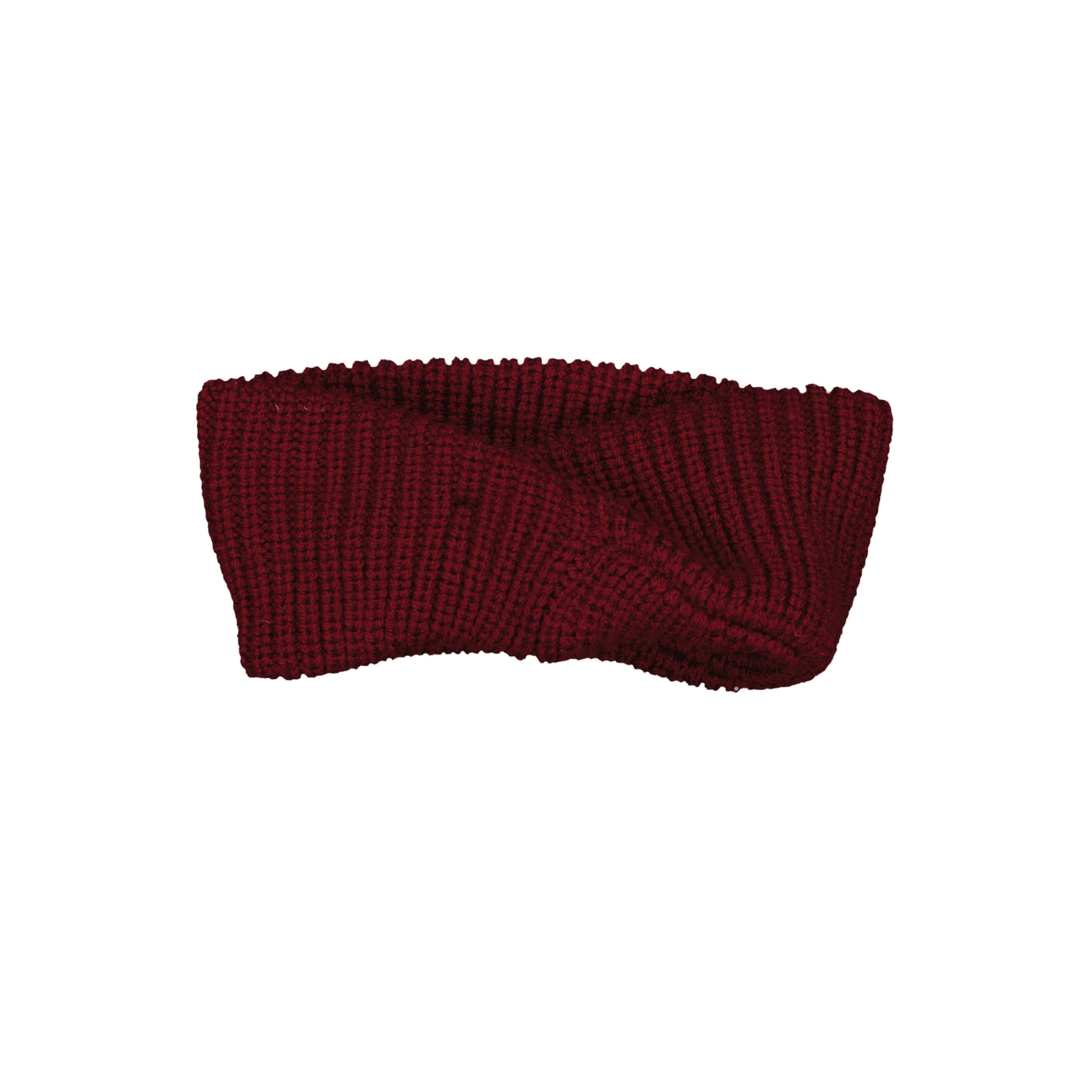 Tiana M, bandeau 100% laine bordeaux