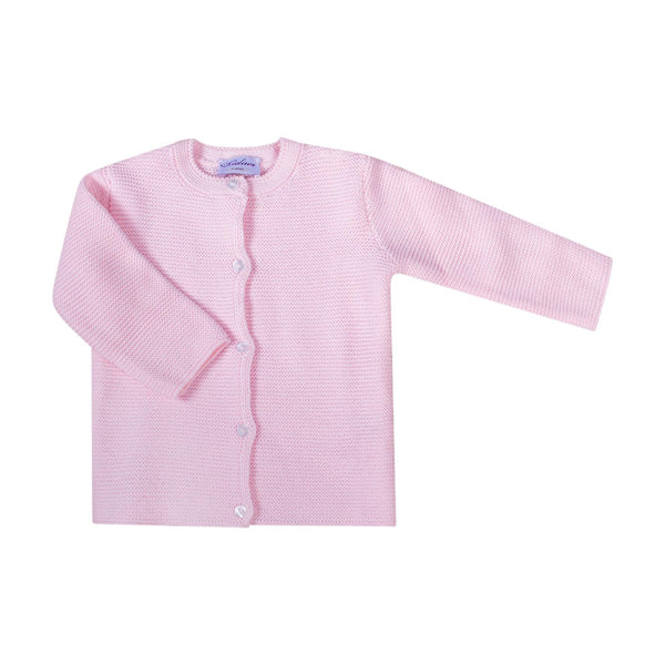 Wistéria, girl cardigan in 100% cotton, pink