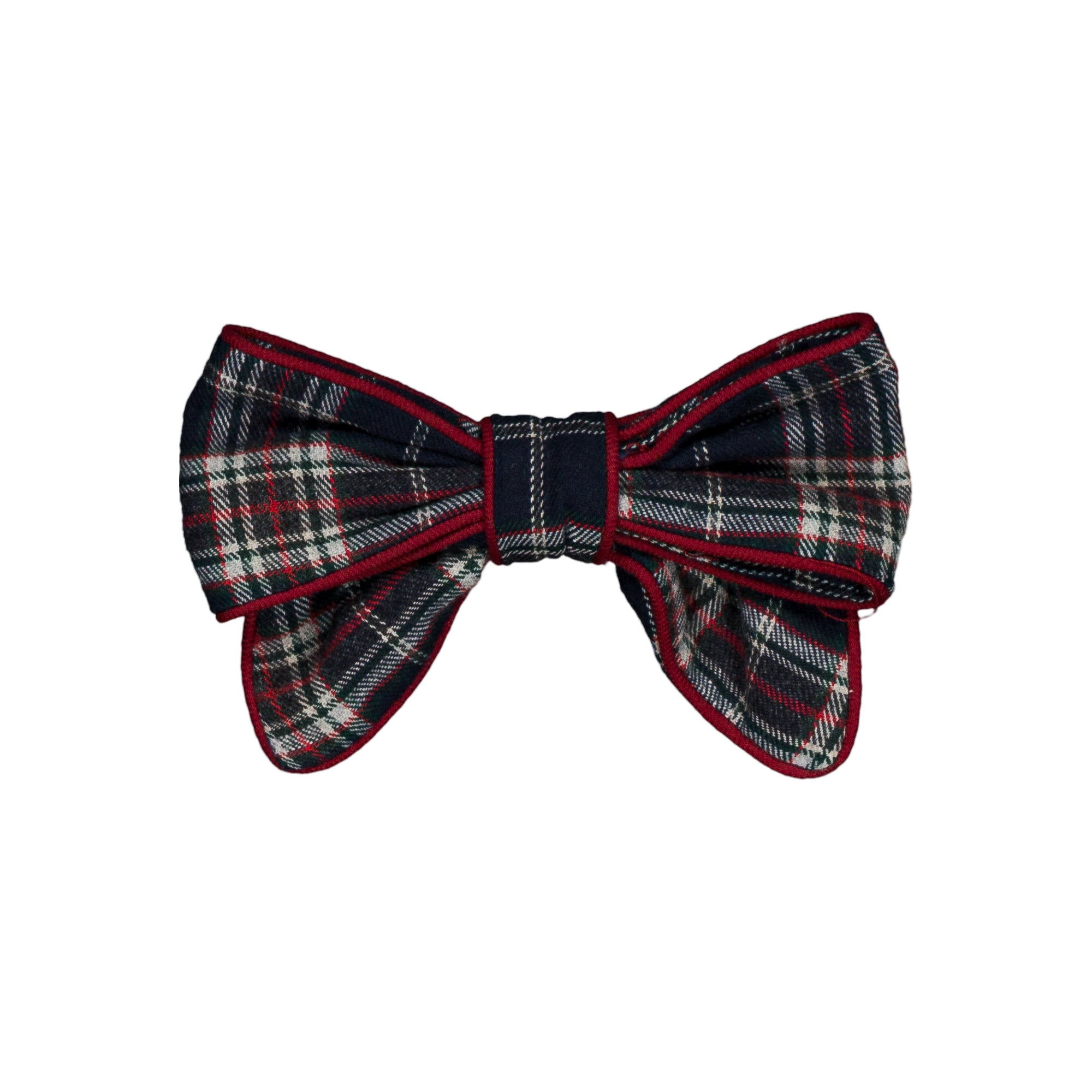 Bonnie-P, hair clip, in navy blue and red burgundy tartan