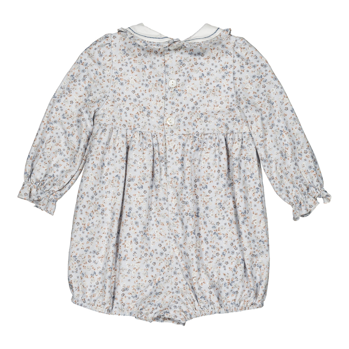 Arlette,  girl romper, in Small blue flowers print