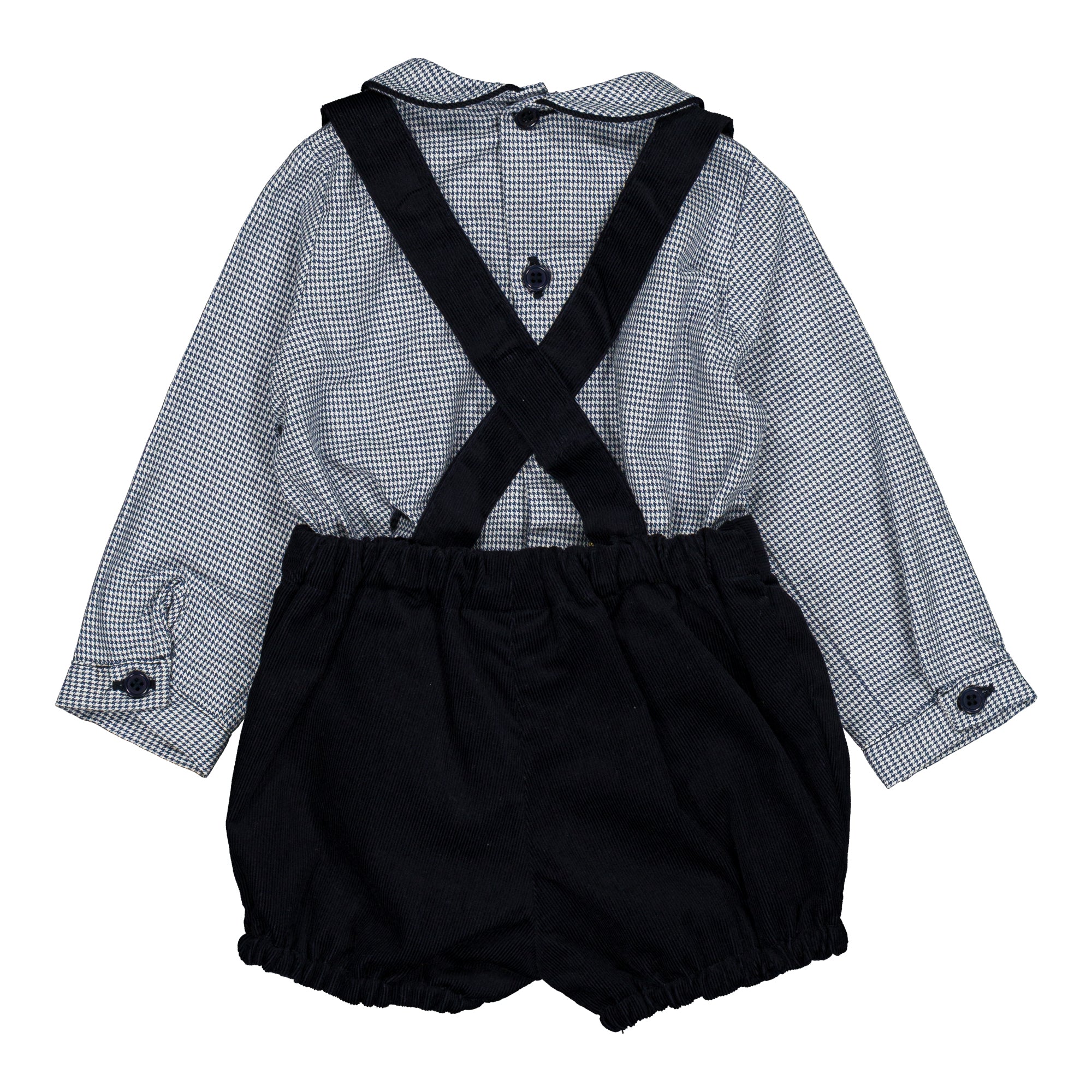 Aymeric & Jacques, baby boy set, in Navy blue houndstooth & Navy corduroy