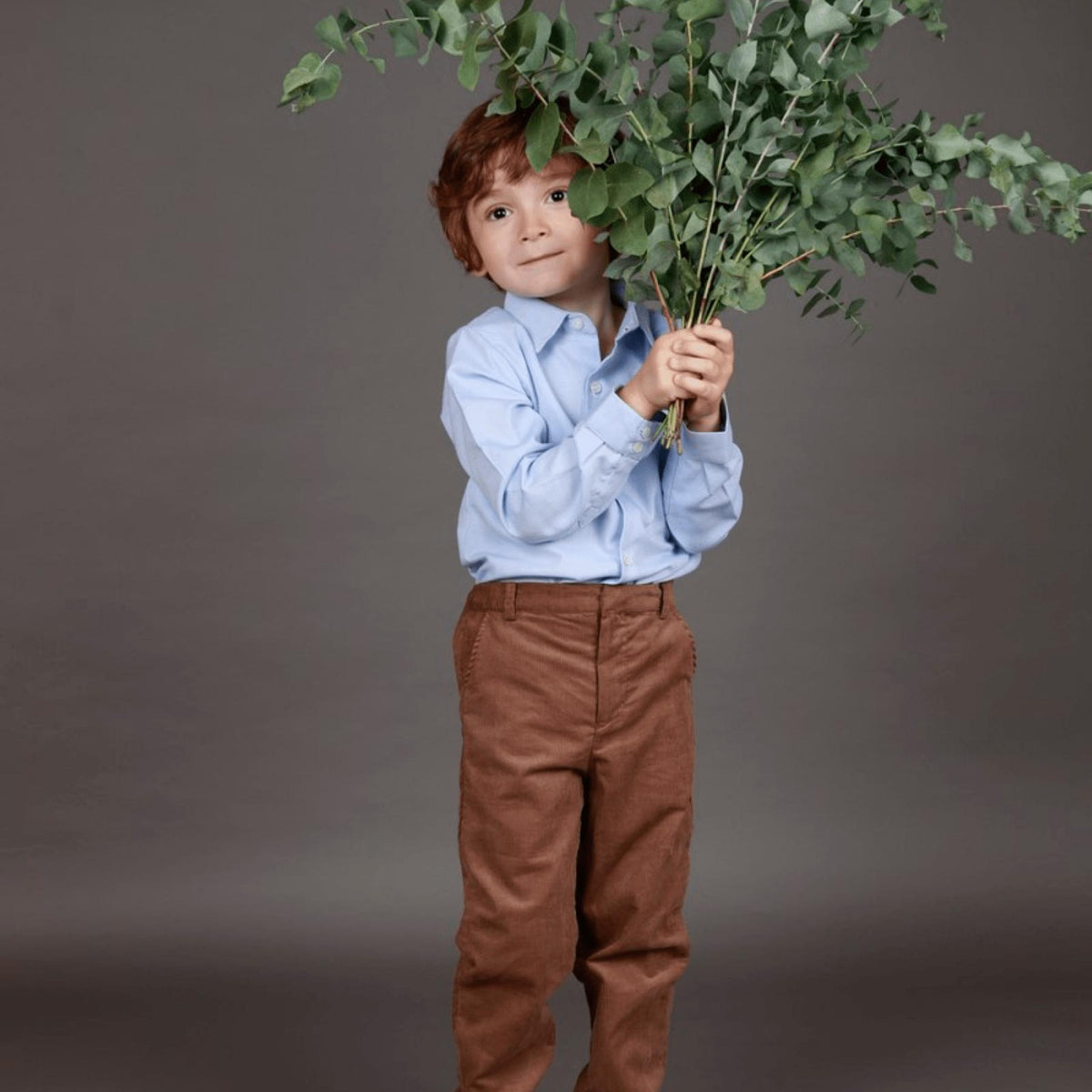 Bertrand, Pantalon en velours milleraie noisette