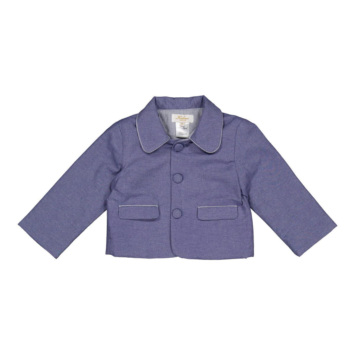 Sami, unisex jacket, in Blue denim light herringbone