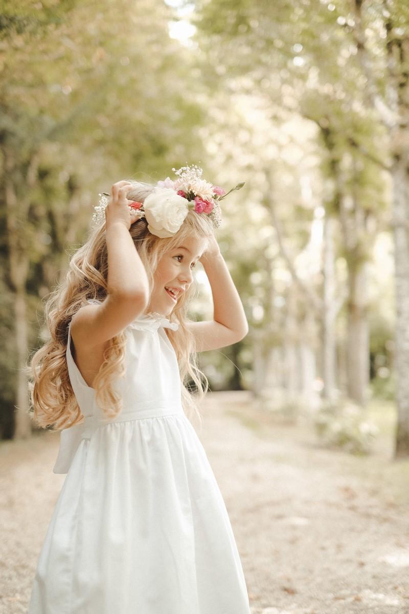 Aglaé,Robe sans manches double col smocké en piqué blanc-Sleeveless dress with double smocked collar, white piqué