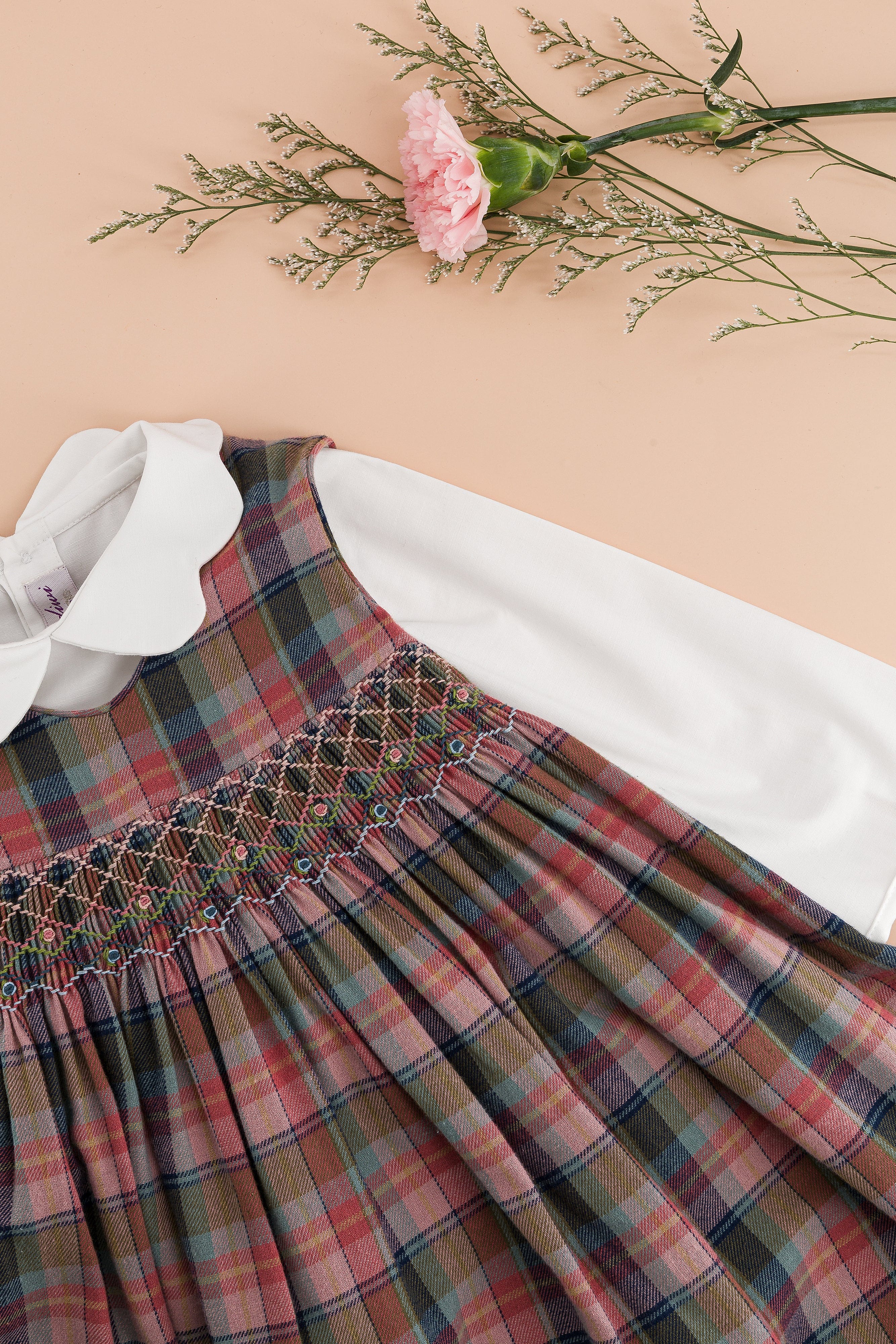 Anastasia, blouse fille en popeline blanche