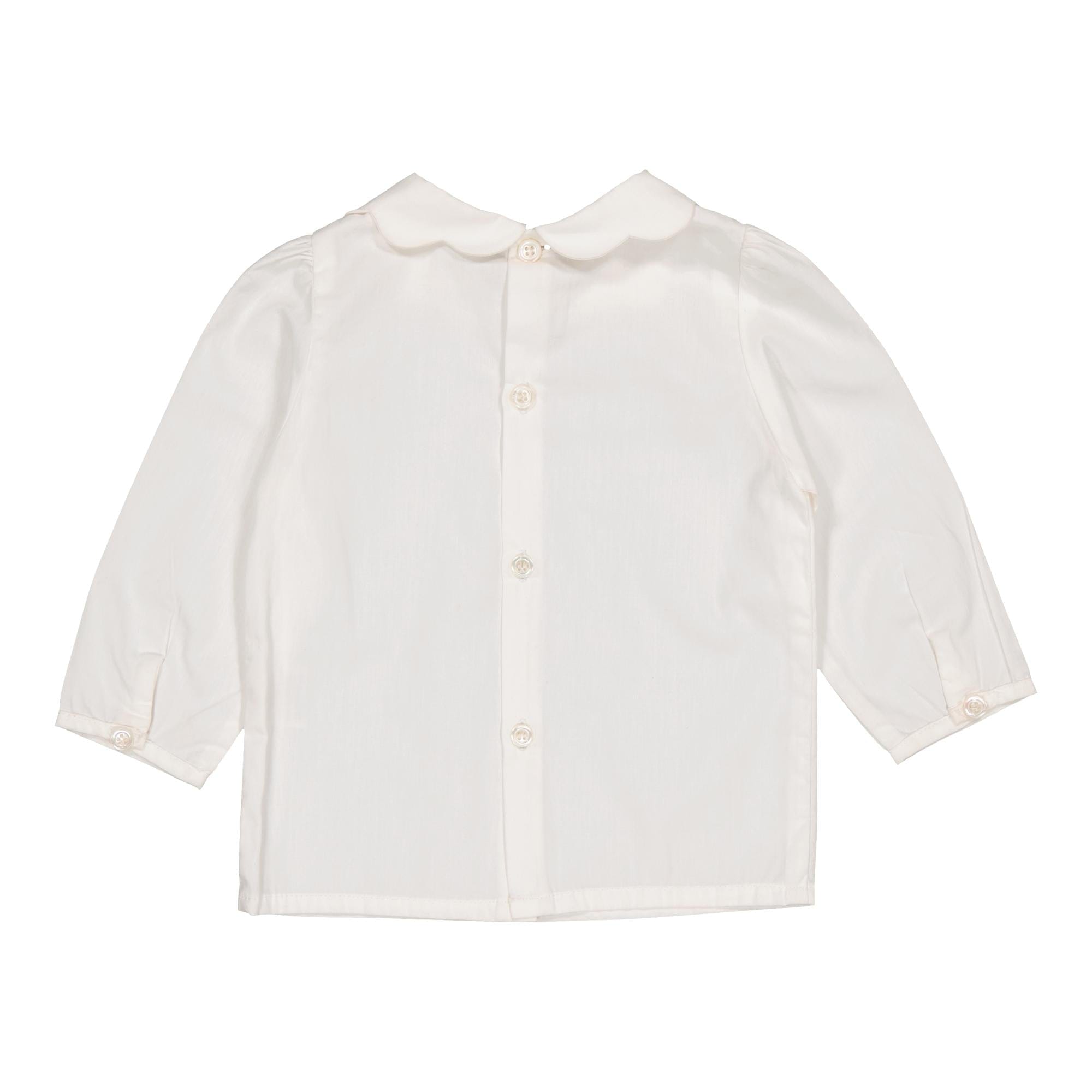 Anastasia, blouse fille en popeline blanche