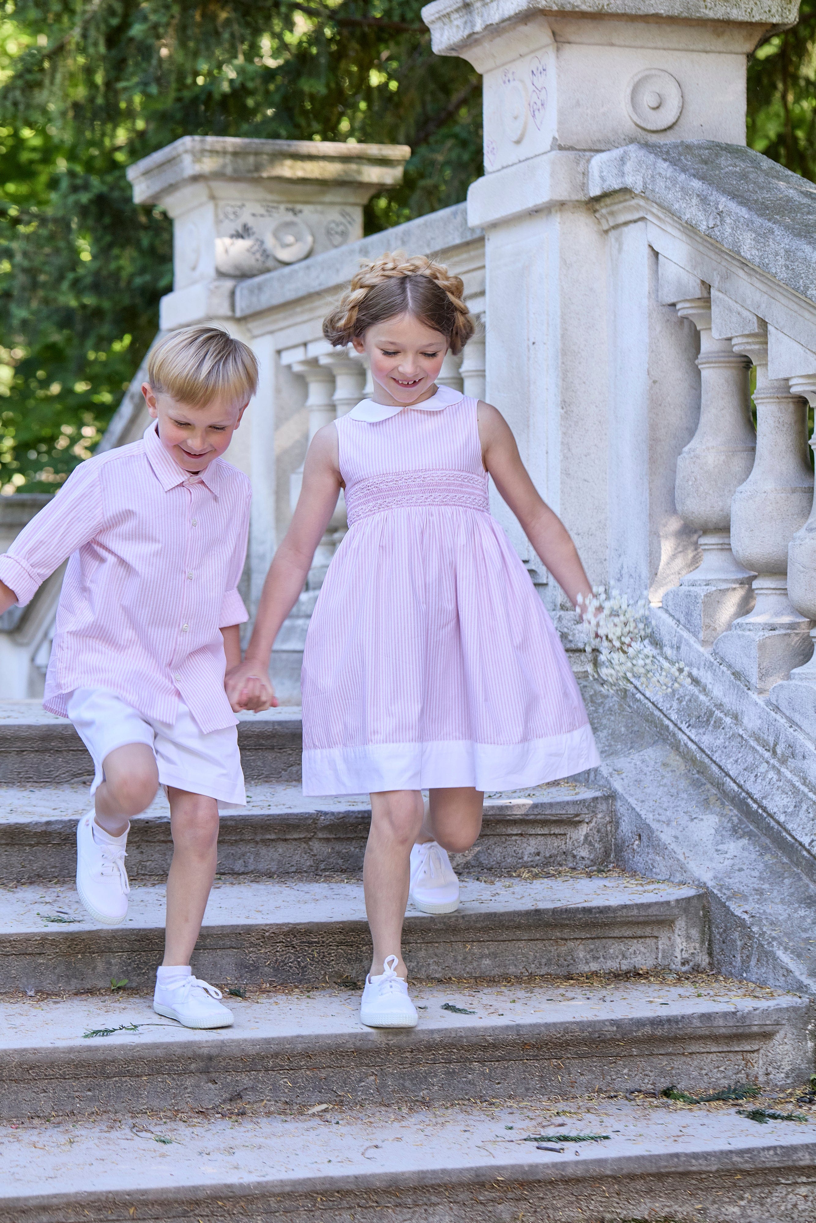 Arthur, chemise à rayures roses 3mm
