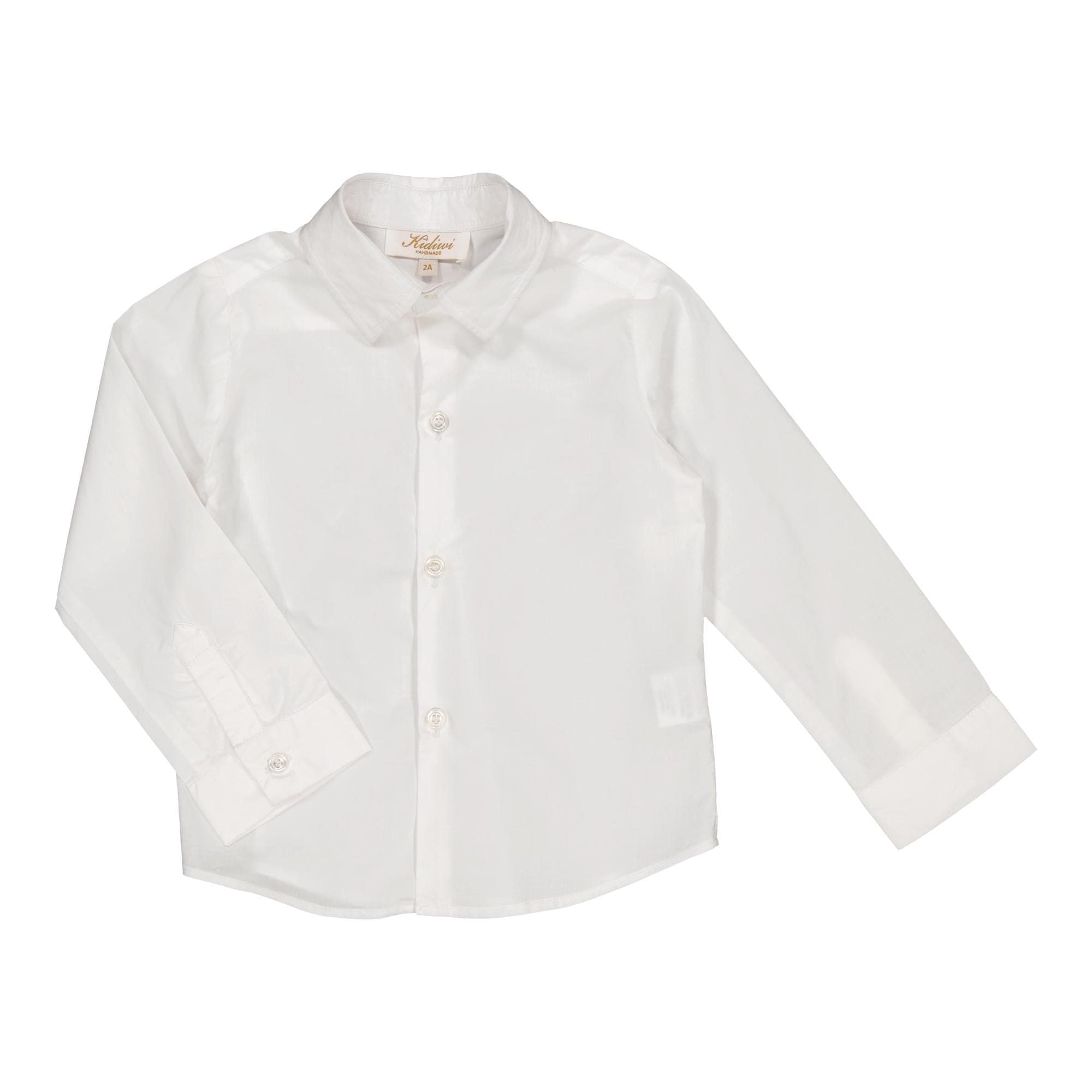 Arthur, chemise garçon en popeline blanche