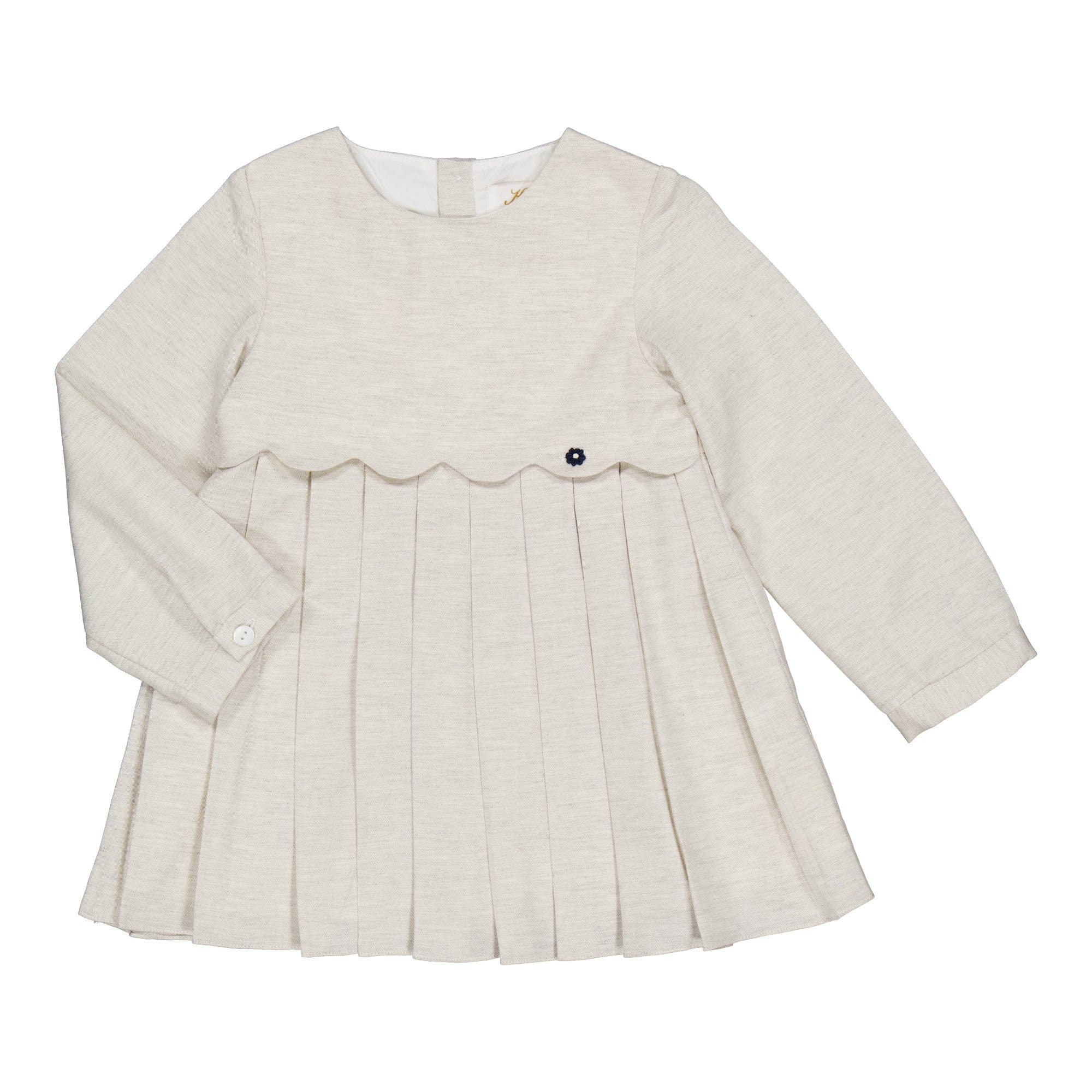 Ashley, robe en twill de coton biologique gris chiné