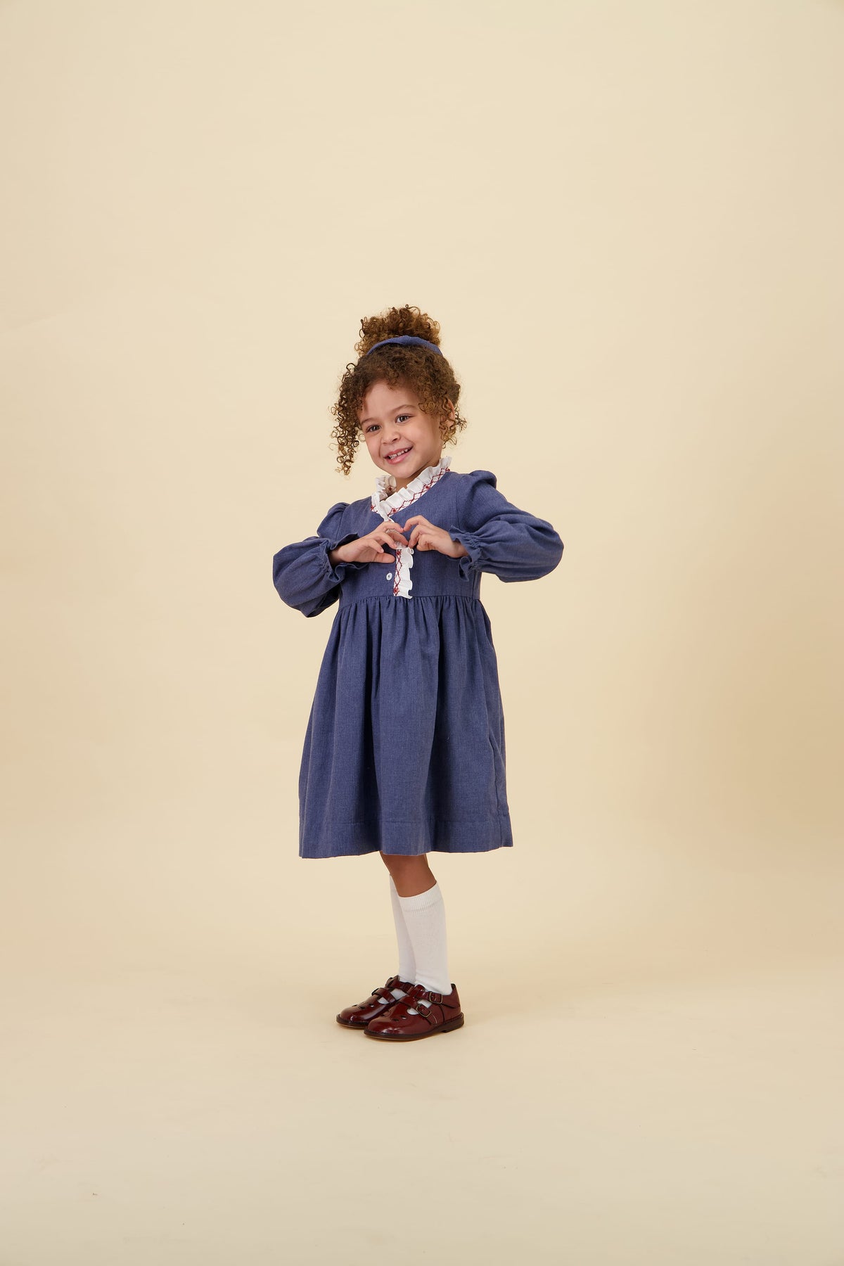 Babeth, Robe pour fille, en jean bleu