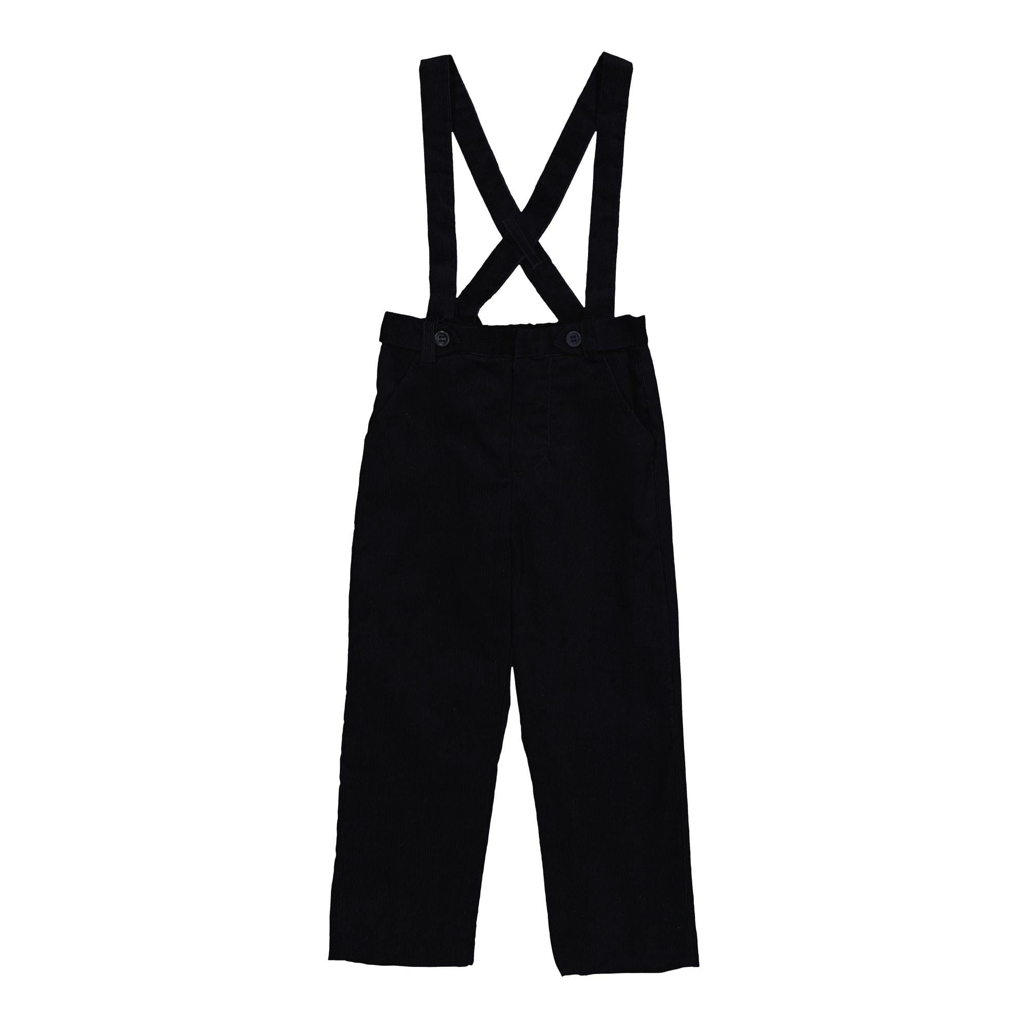 Bertrand, pantalon garçon en velours côtelé marine
