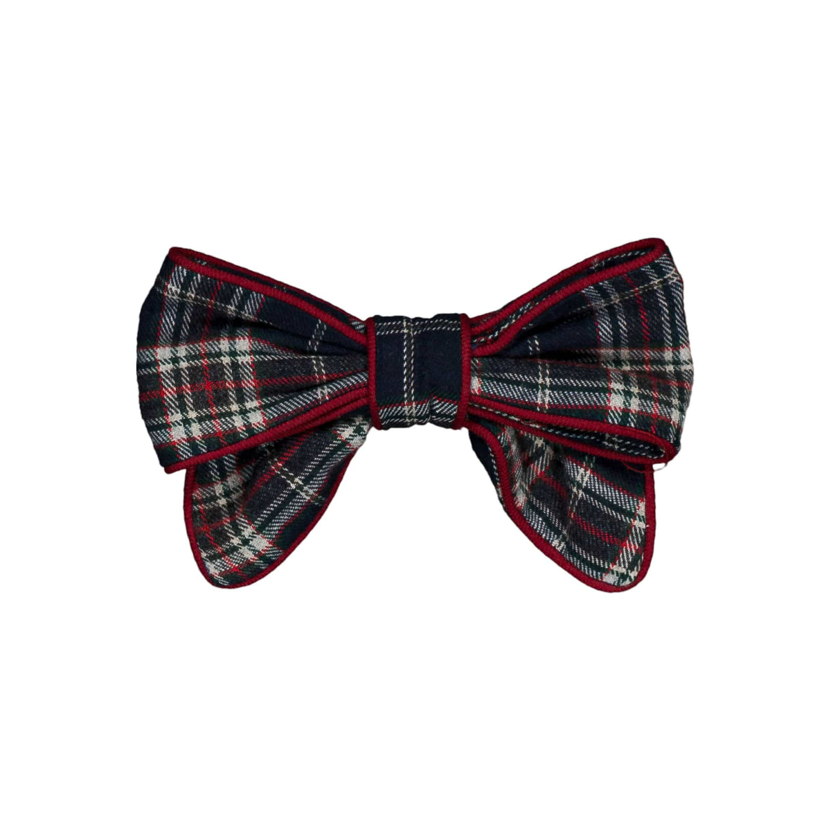 Bonnie-P, barrette à cheveux, à motif tartan bleu marine et rouge bordeaux