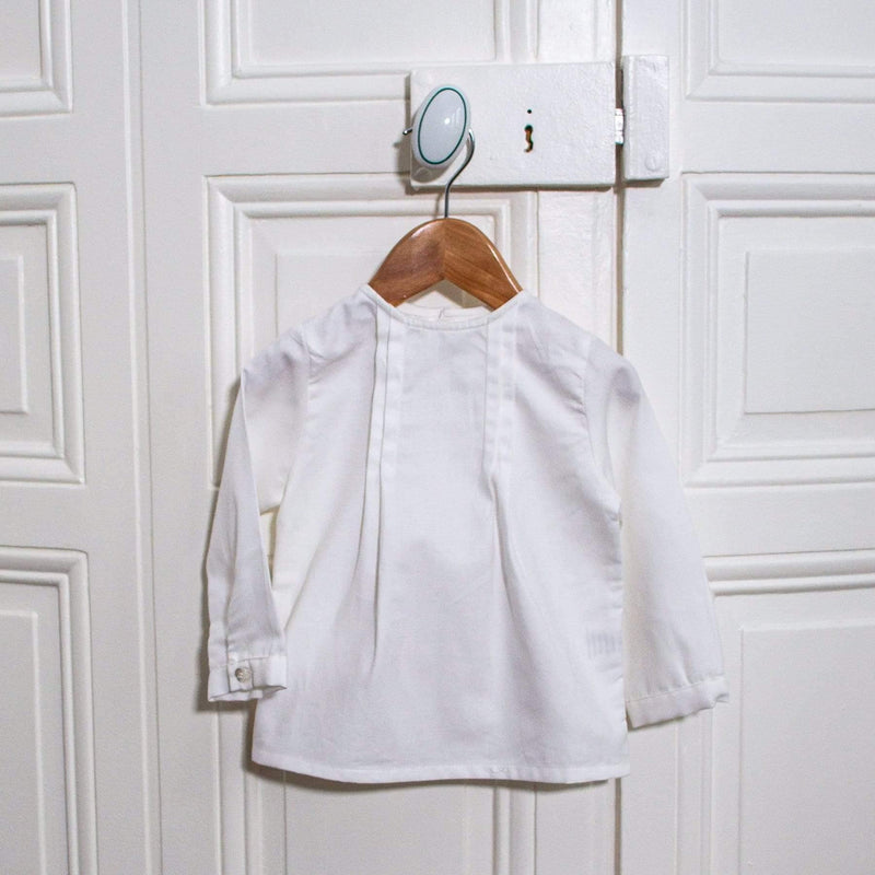 Cyril, Blouse en twill de coton blanc