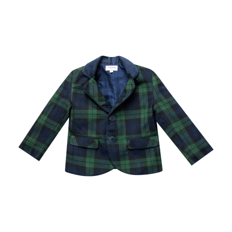 Edgar, Veste garçon, en tartan Cotton Blackwatch - Edgar, Boy's jacket, in Cotton Blackwatch tartan