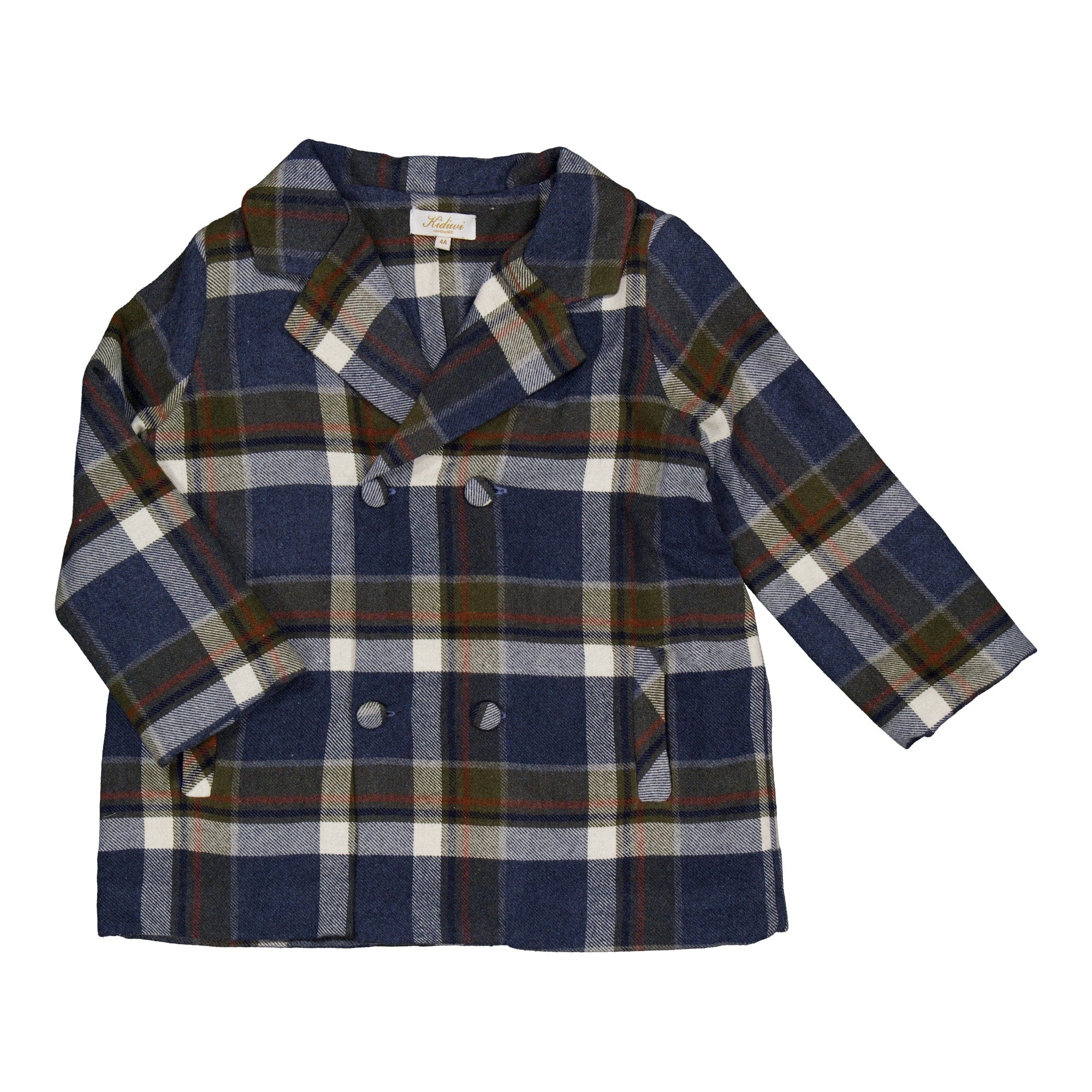 Edgir, manteau en tartan marine polaire