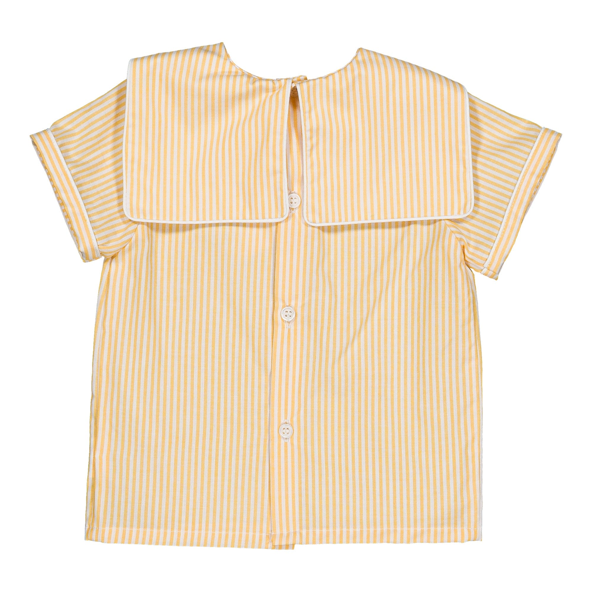 Eustache, chemise garçon, à  petites rayures jaunes