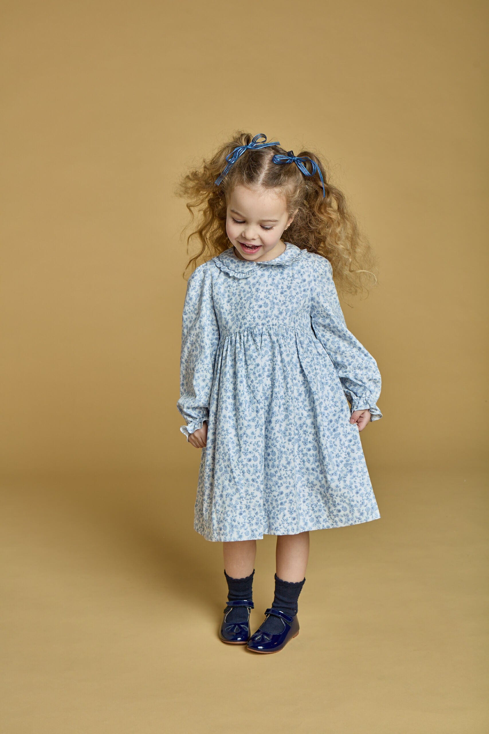 Gaïa, robe imprimé Blue Garden