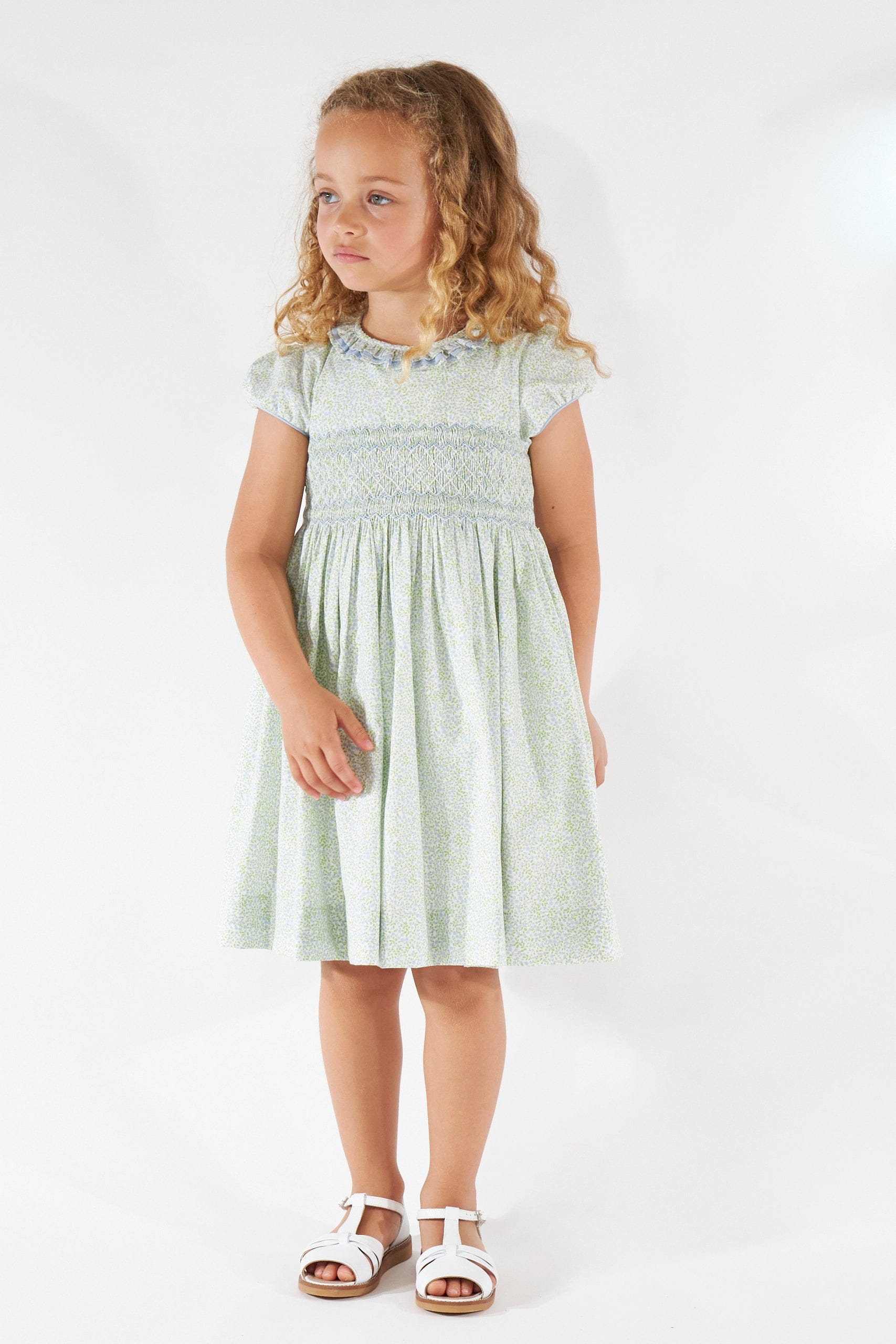 Hars, robe smockée, imprimé Little Blue