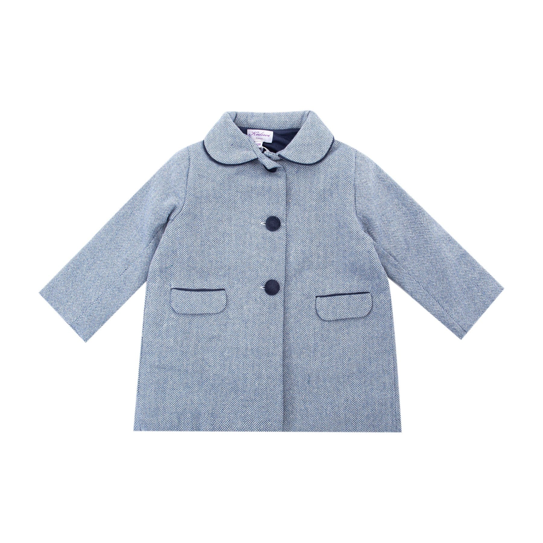 Iris, manteau en chevron marine